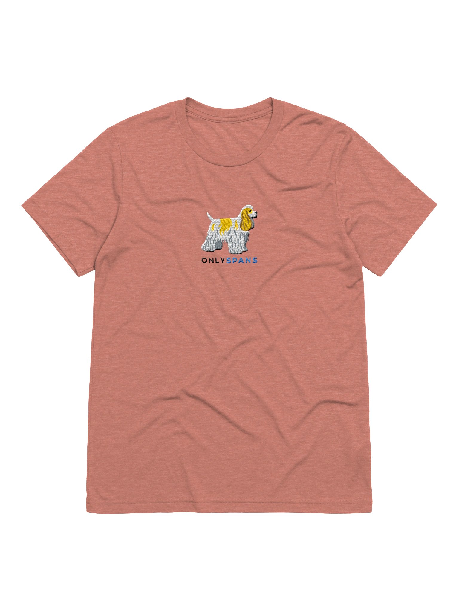 Only Spans T-Shirt(Embroidered) of an American Cocker Spaniel(Lemon & White) product image (2)