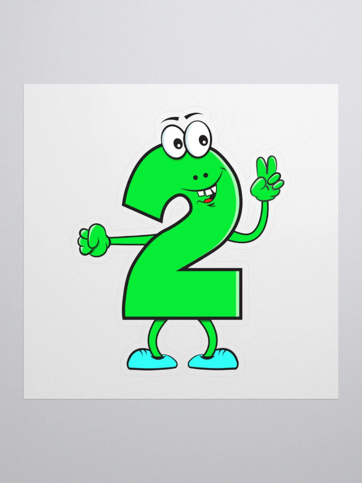 NUMBER 2 THUMBS-UP STICKER product image (1)
