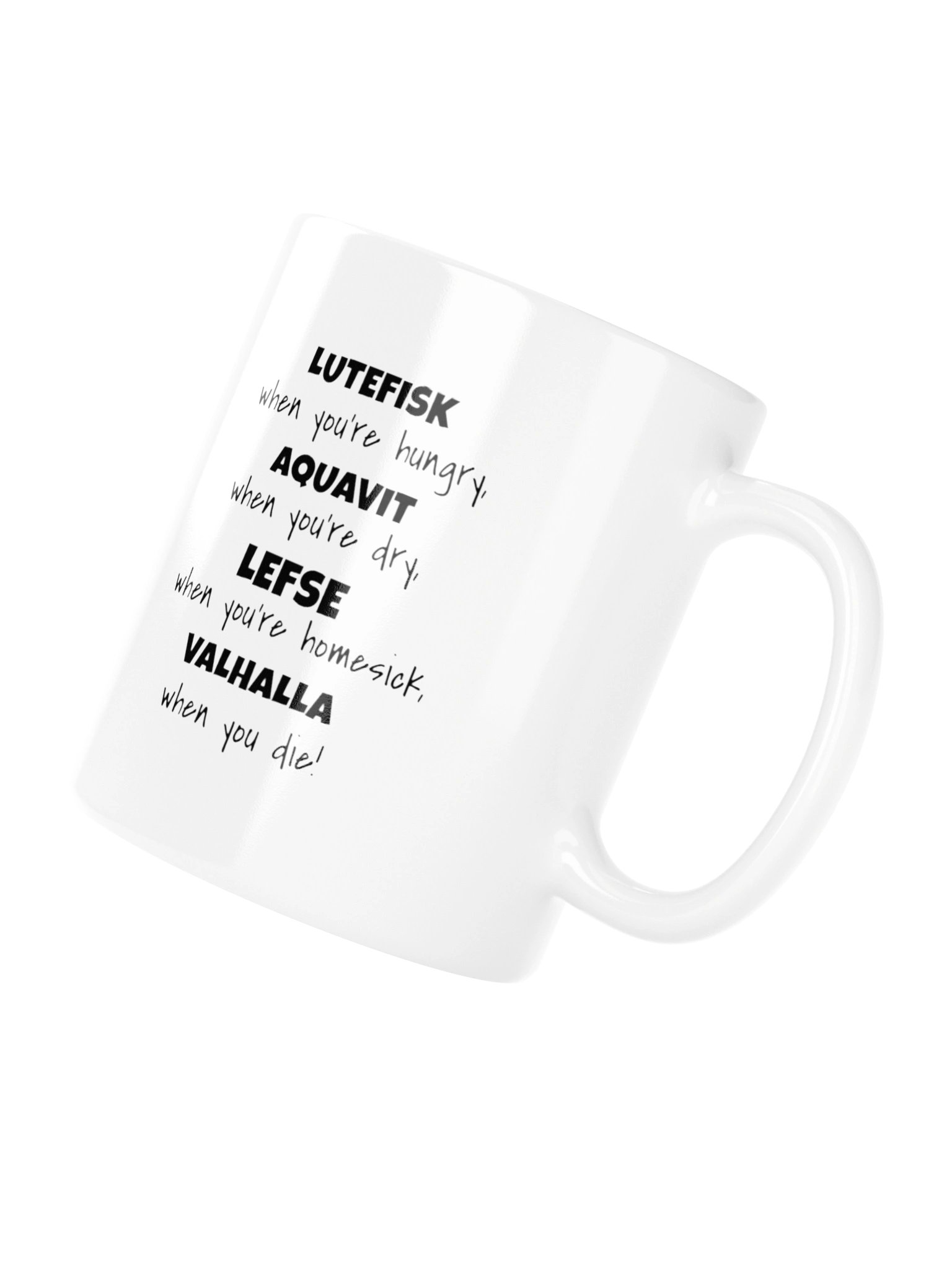 Norwegian Lutefisk Aquavit Lefse Glossy Mug product image (11)