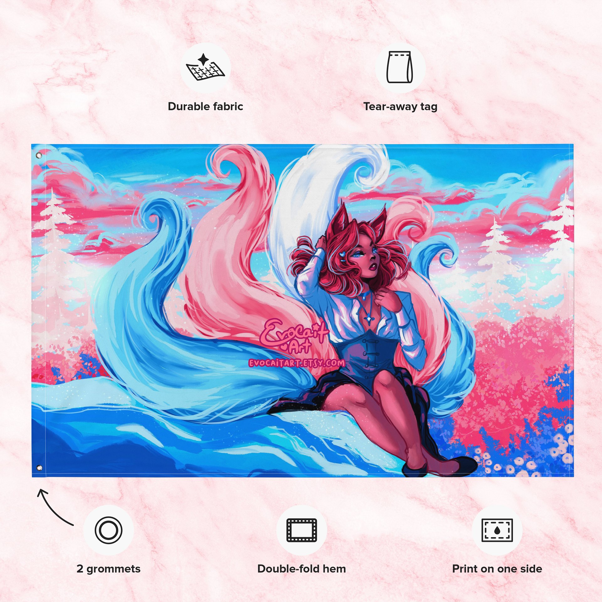 Fantasy Kitsune Transgender Pride Flag product image (2)