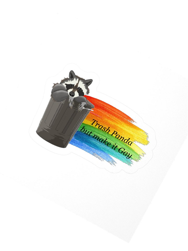 Gay Trash Panda Kiss Cut Sticker product image (3)