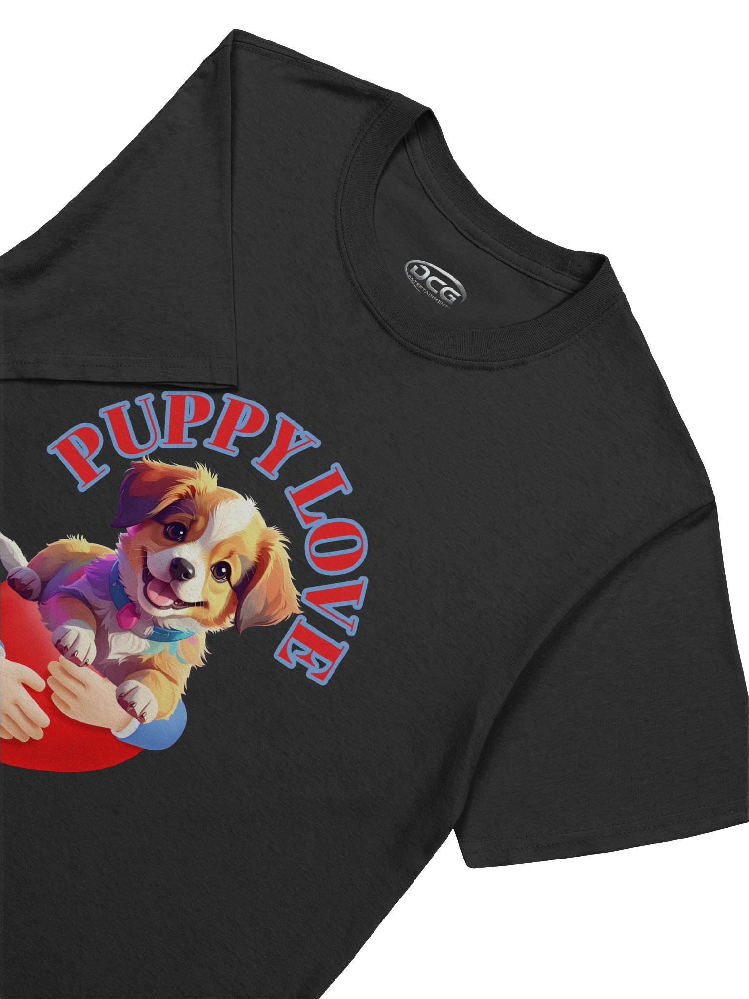 Cute Puppy Love Logo Unisex T-Shirt product image (58)