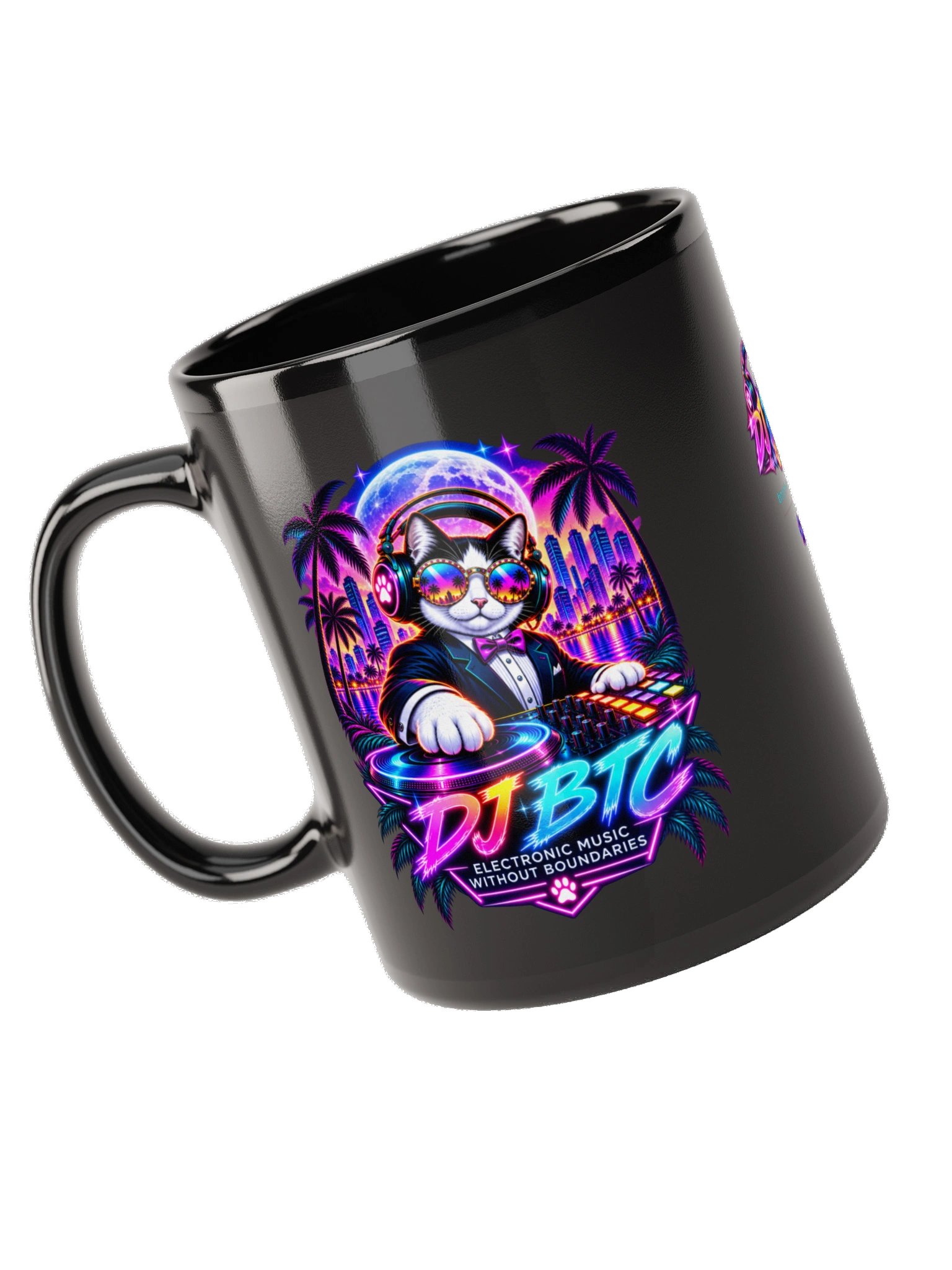 DJ BTC – Bob Thunder Cat Neon Nights Mug product image (10)