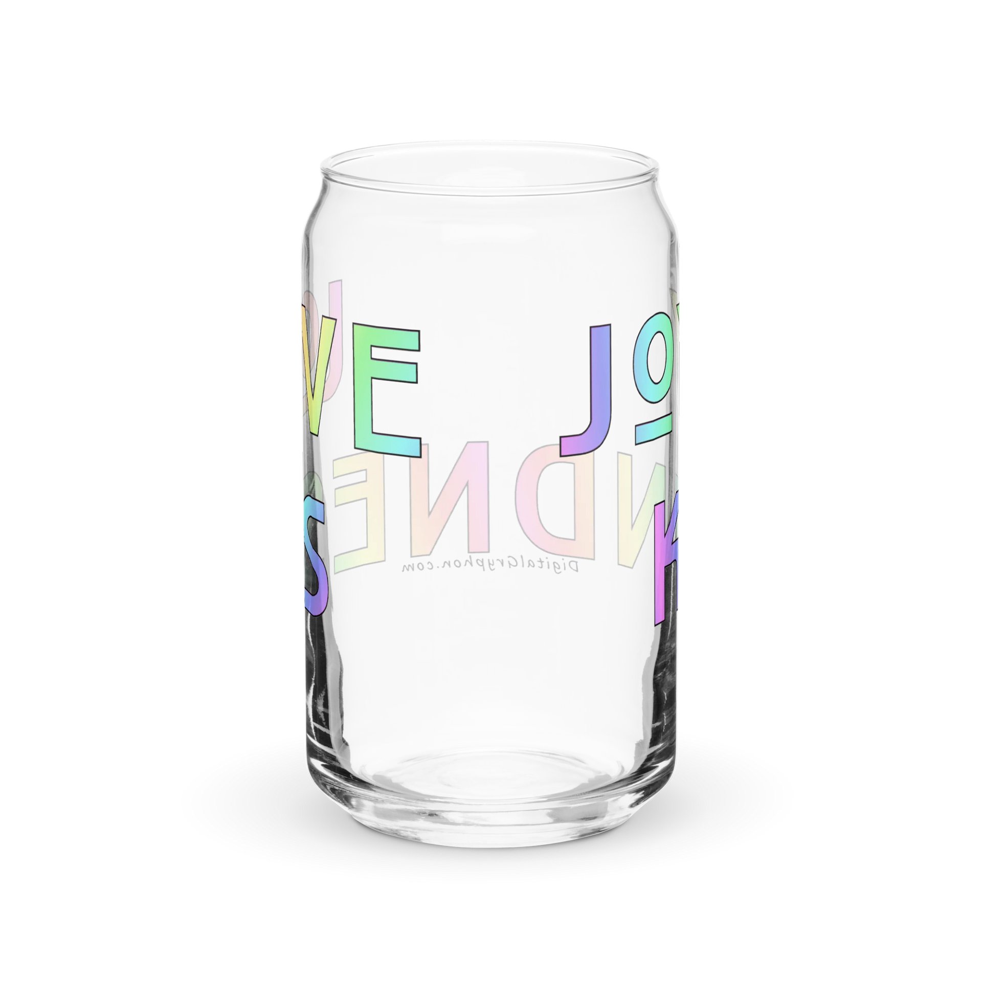 Joy Kindness Love Popcan Glass product image (2)