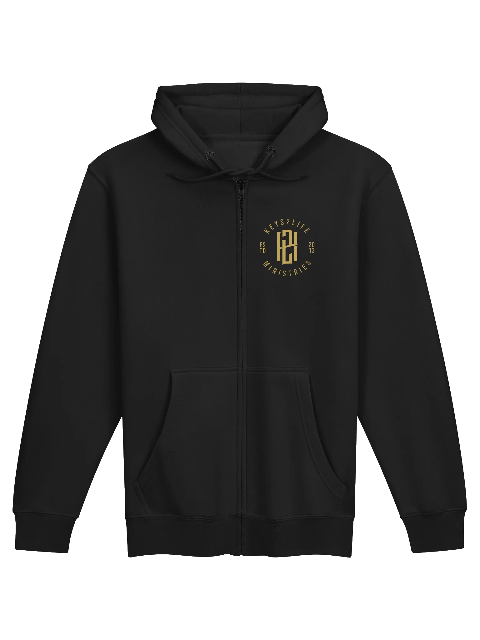 Keys2Life Ministries Gold Emblem Zip Hoodie product image (2)