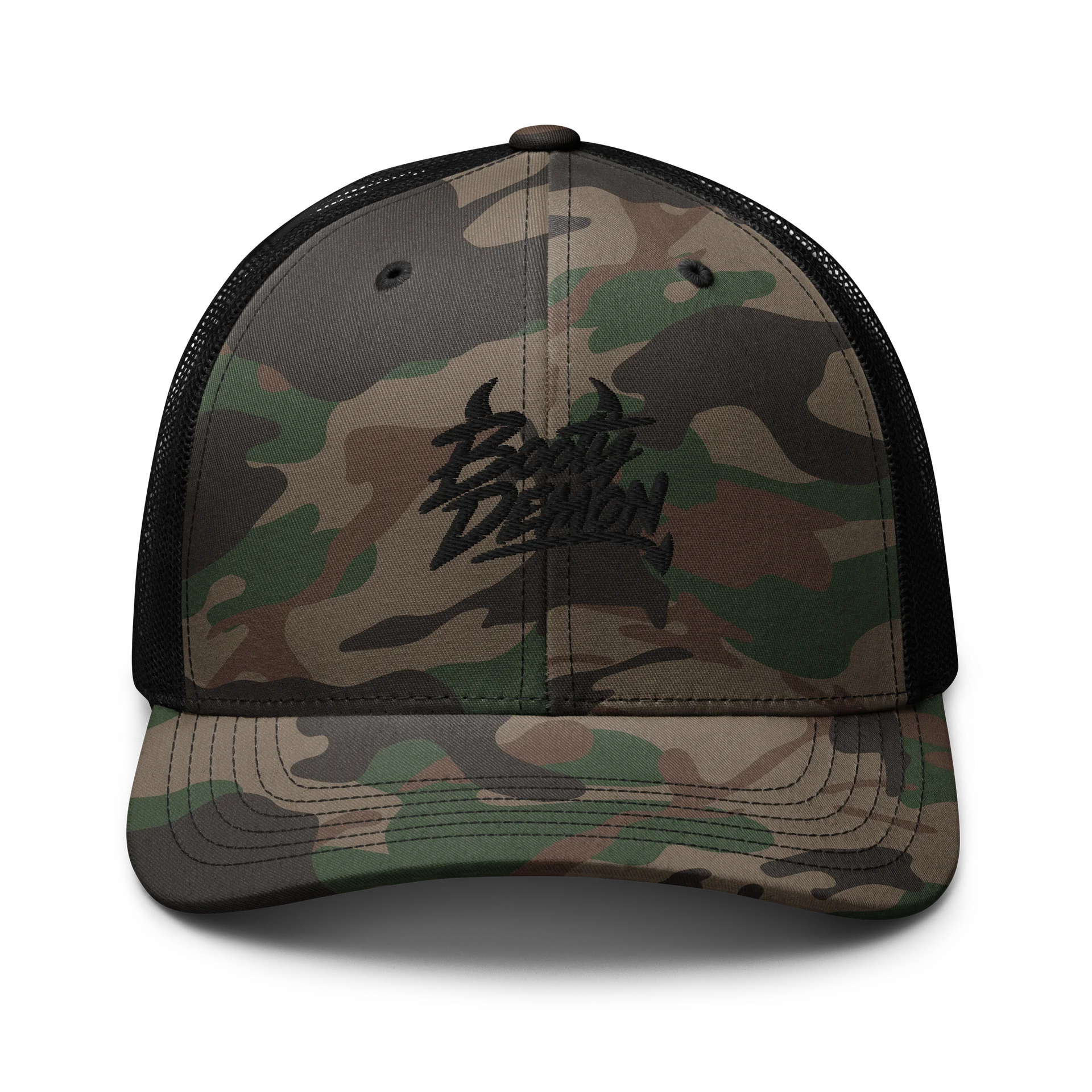 Booty Demon Stealth Men's Camo Embroidered Trucker Hat product image (1)