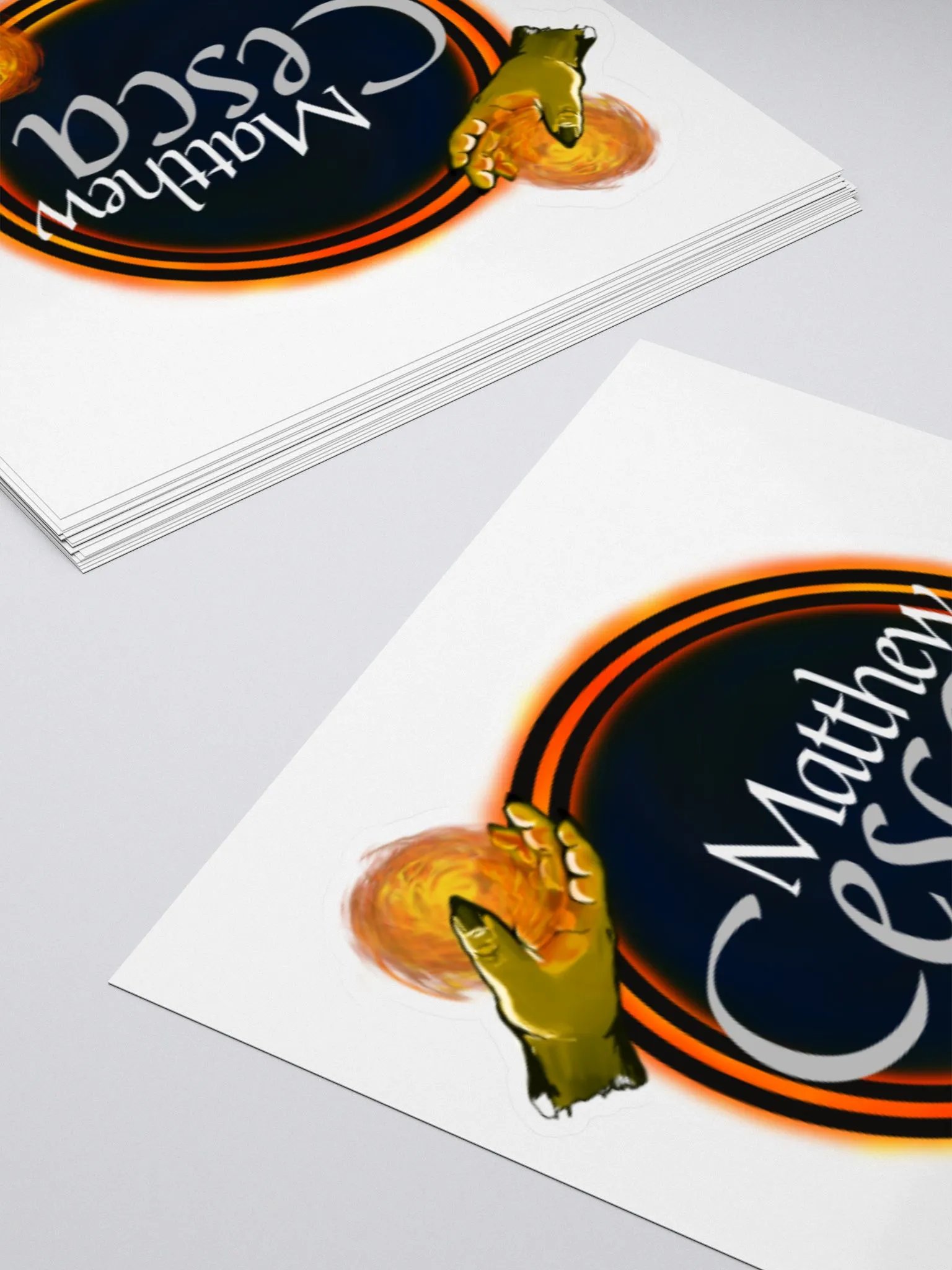 Matthew Cesca Author Logo White Background Sticker product image (4)
