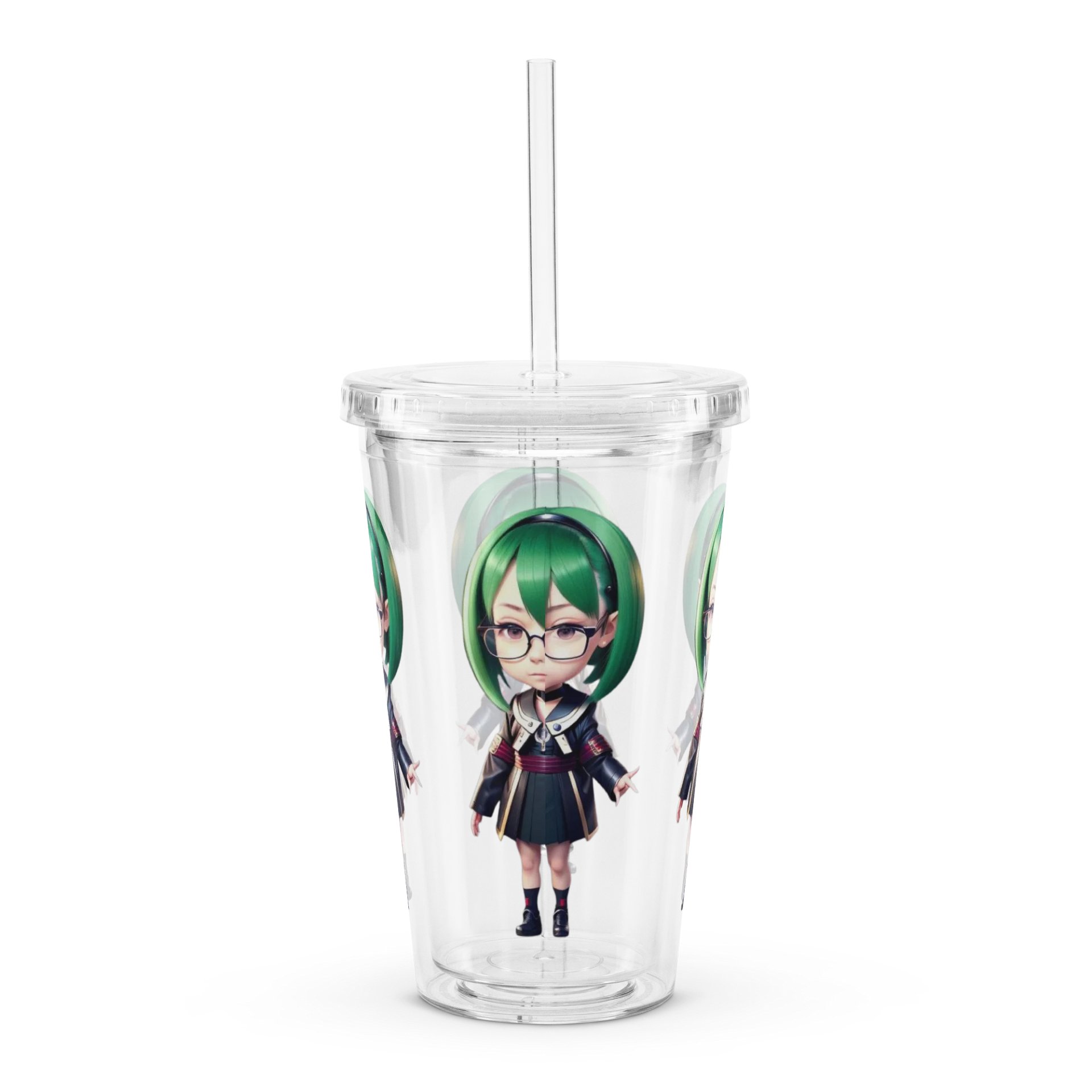 (Green CHIBI) K Clear Plastic Tumbler product image (2)