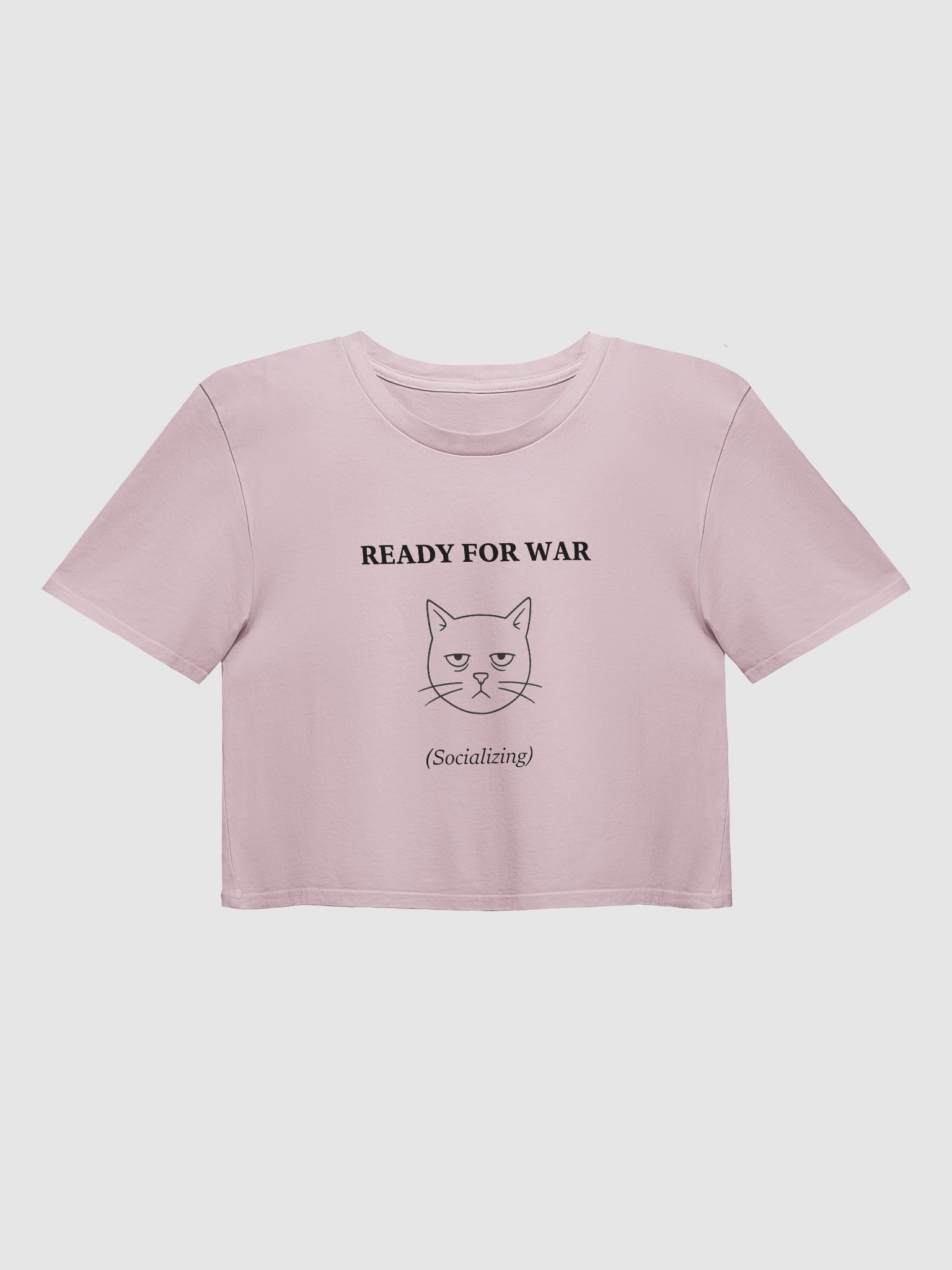 Ready for War (Cat) Crop Top product image (1)