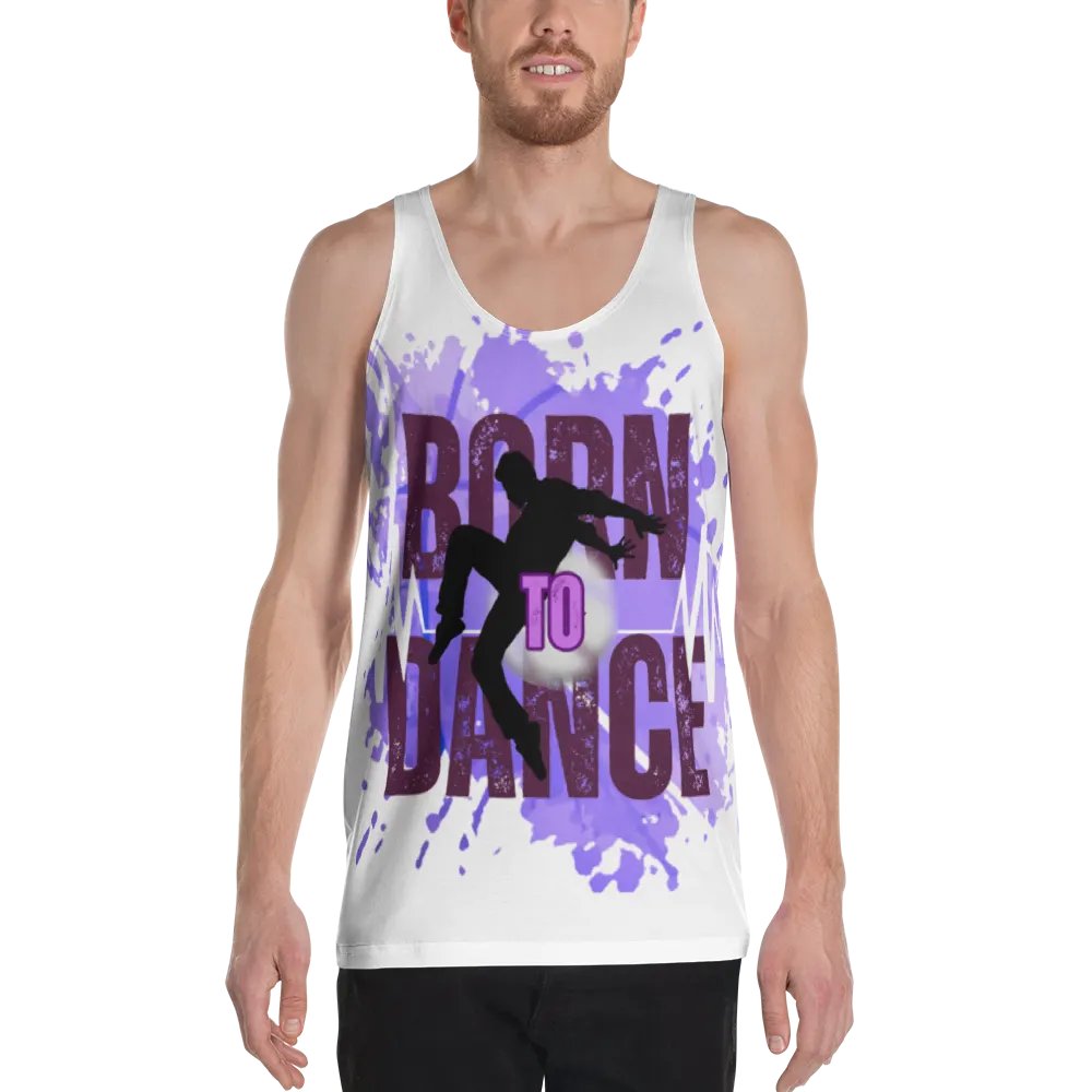 Born to Dance His Silhouette Energetic Vibes Full Print Tank product image (3)