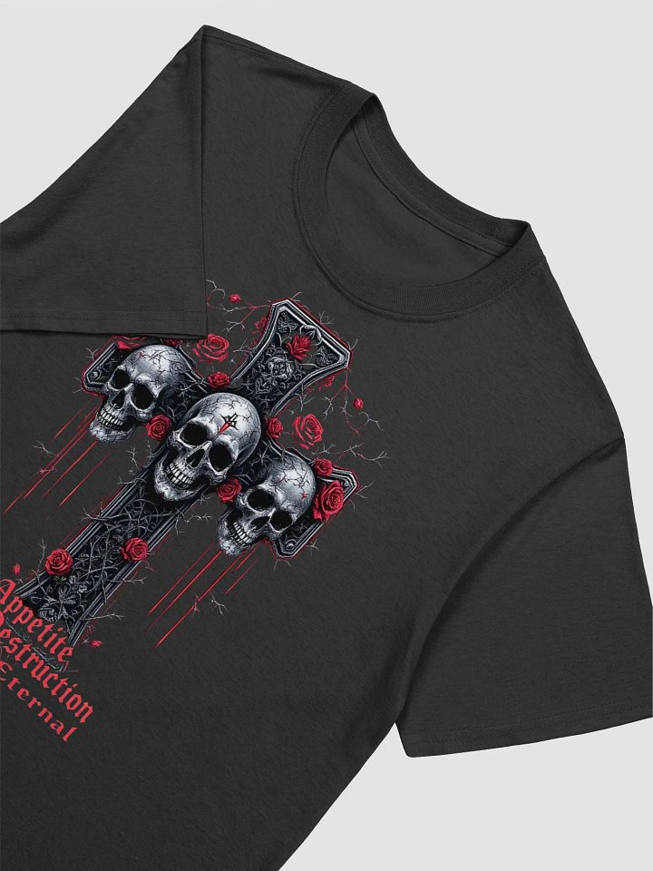 Guns N’ Roses Appetite for Destruction T-Shirt | Triple Skull Gothic Cross Rock Graphic Tee | Classic Hard Rock Streetwear product image (2)