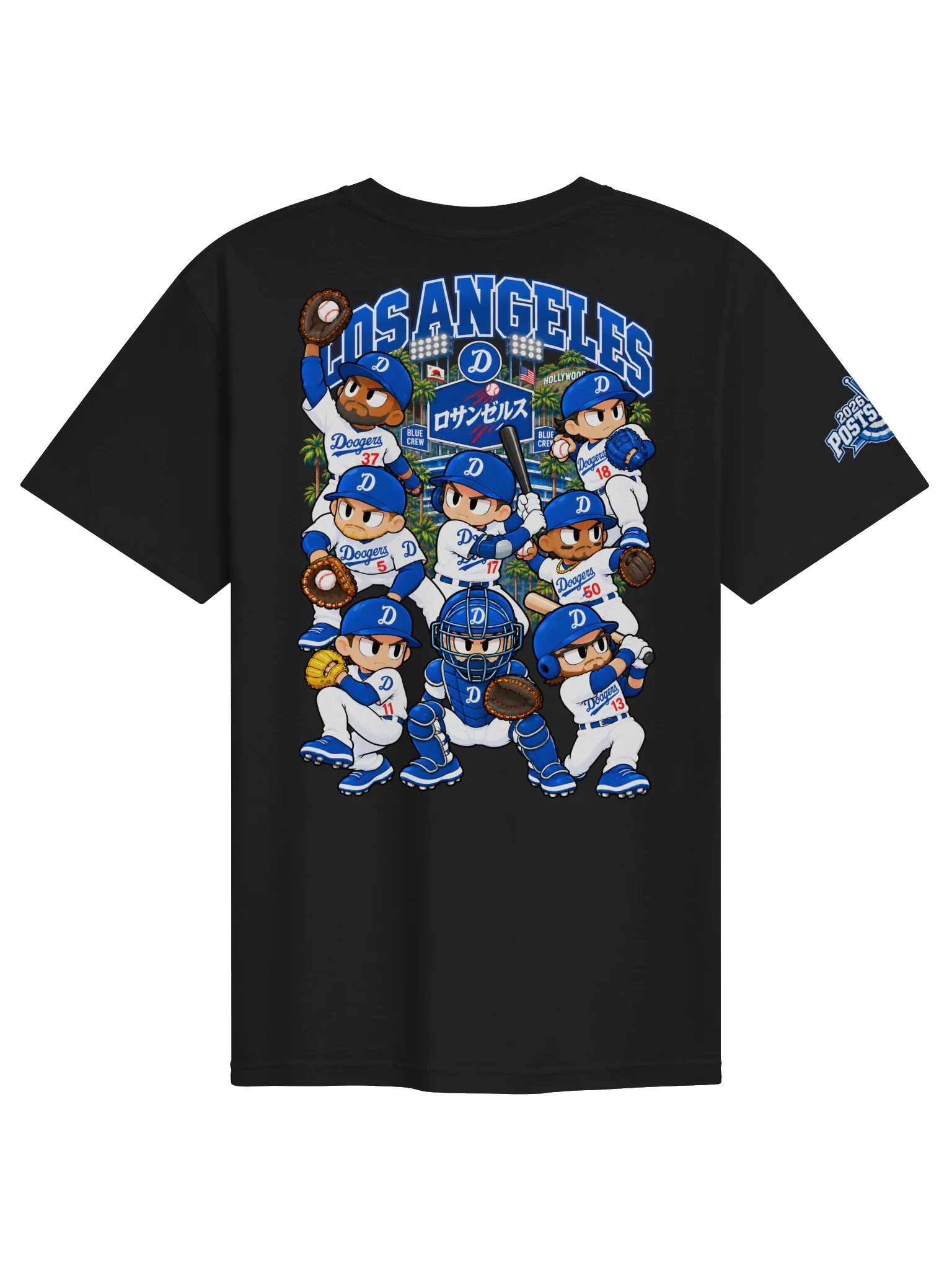 Los Angeles Baseball 2026 "Postseason" Animated Player Back Print T-Shirt product image (2)