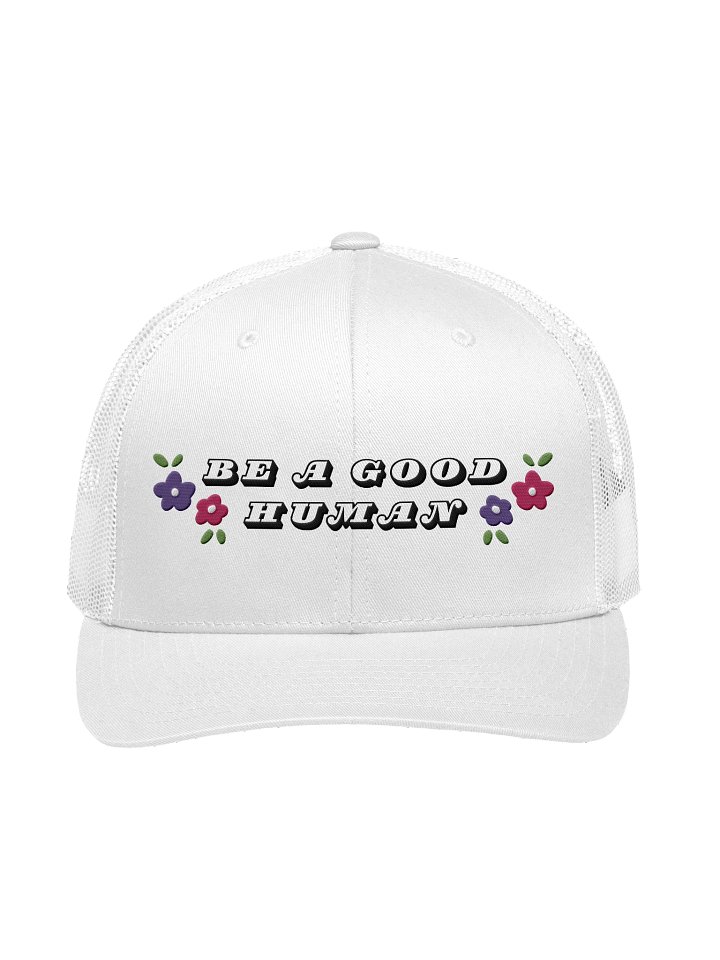Be A Good Human Flower Power Trucker Hat product image (1)