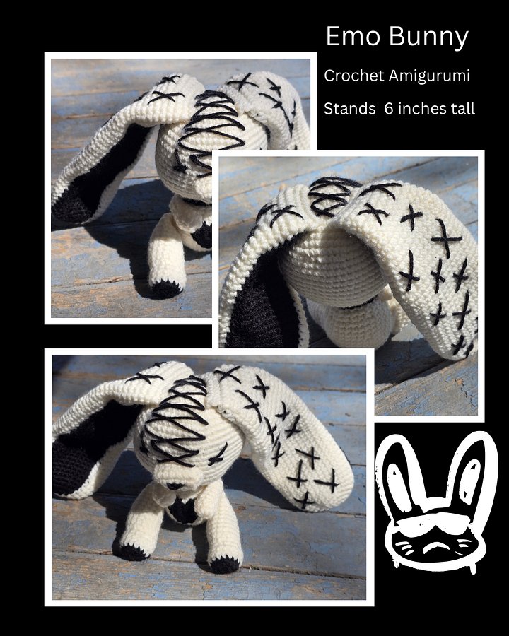 Emo Bunny Plushie 🐑 product image (1)