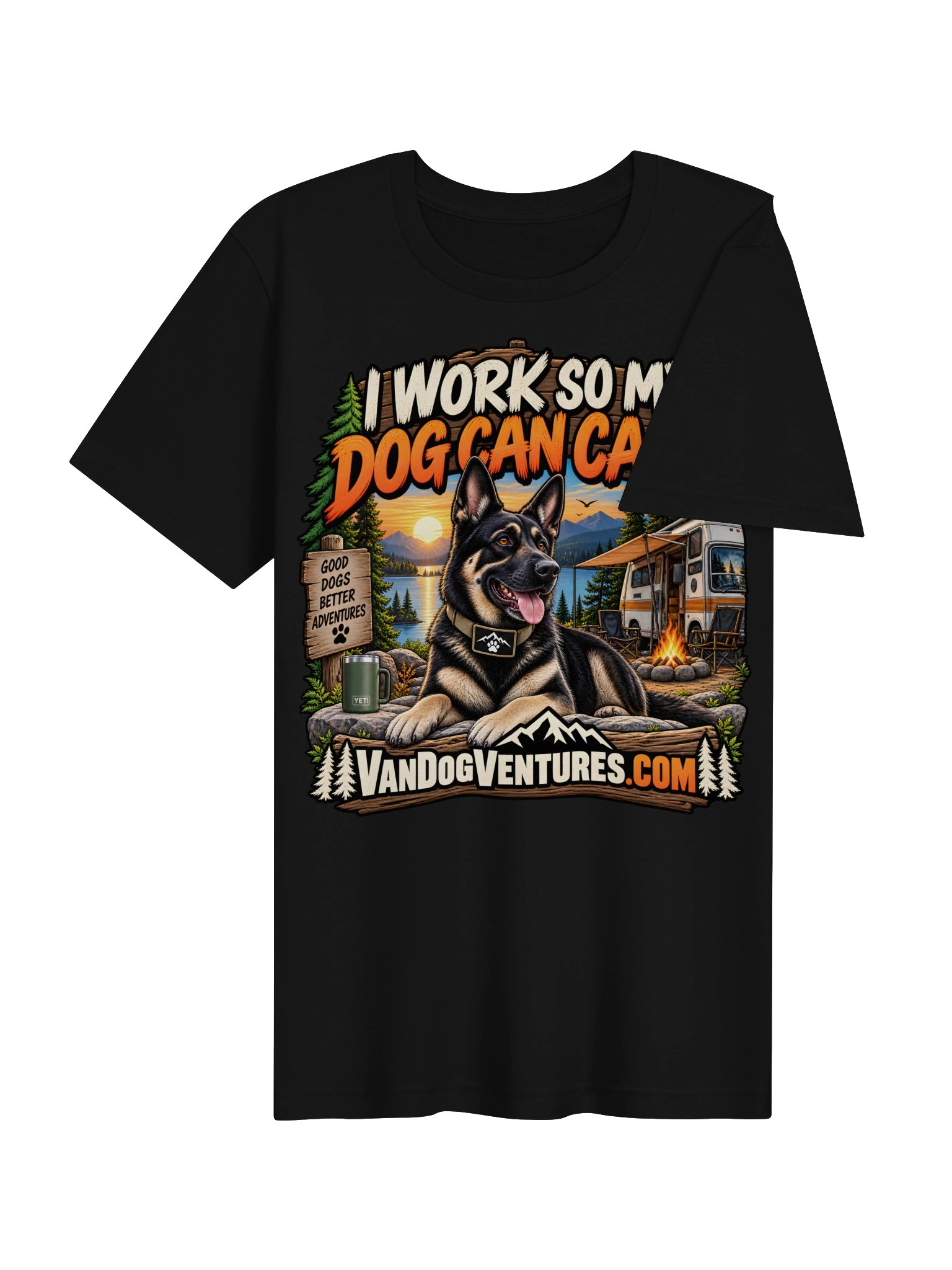 I Work So My Dog Can Camp T-Shirt product image (4)