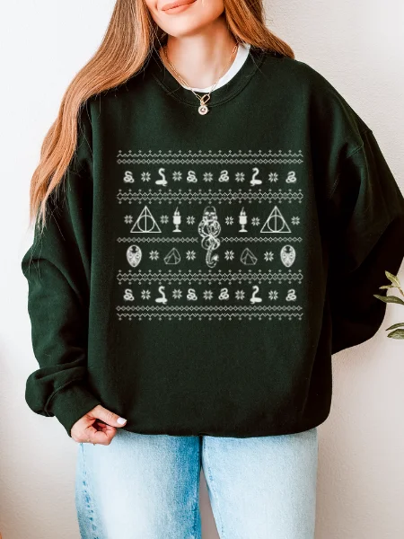 Dark Magical Arts Ugly Christmas Sweater Cozy Minimalist Sweatshirt product image (6)