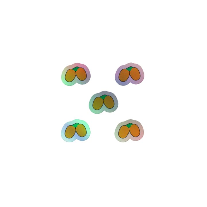 Mini Holographic Dangle Mangoes Stickers (5-set) product image (1)