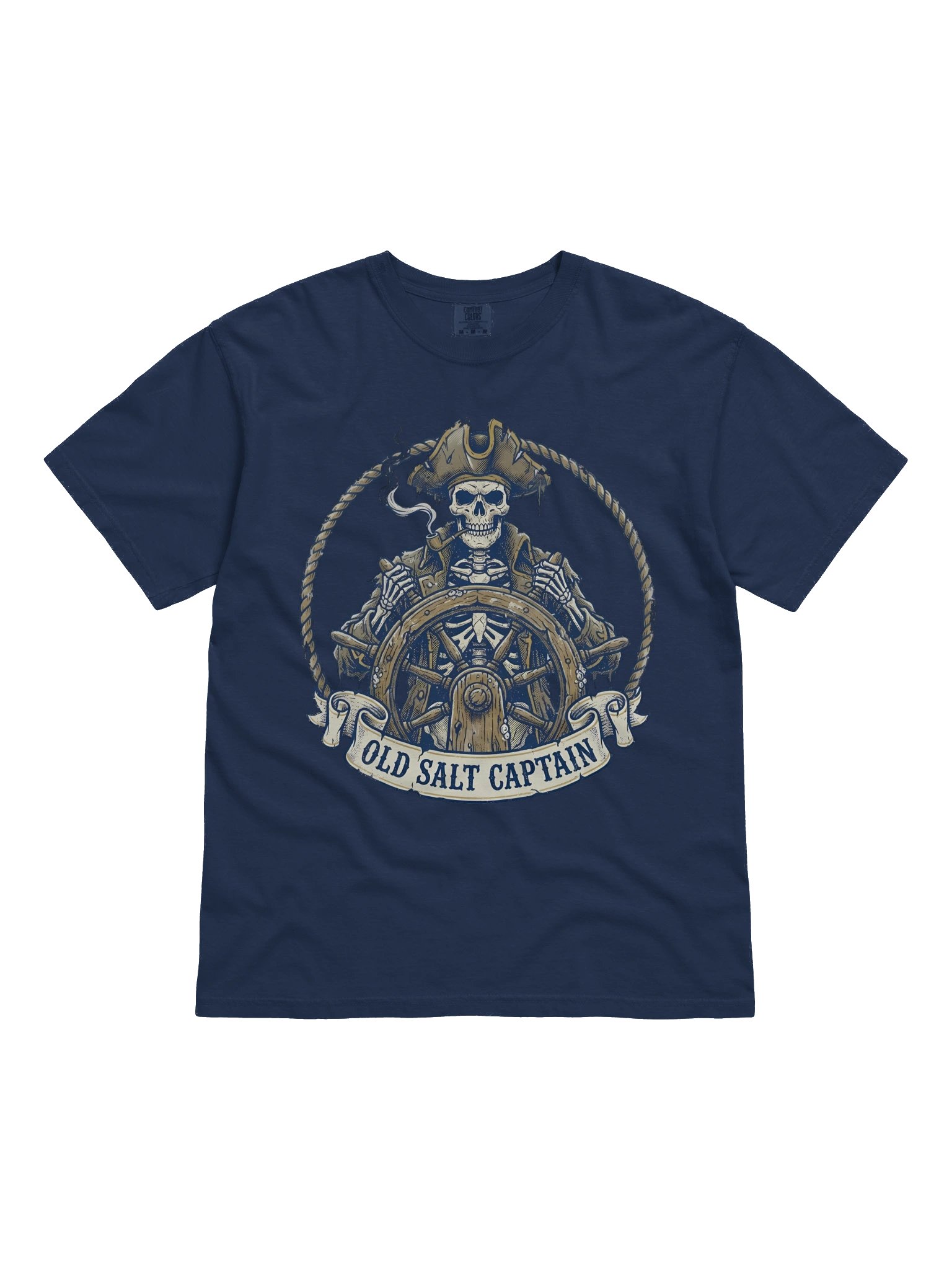 Old Salt Captain Vintage Nautical Pirate Skeleton Boating Design product image (5)