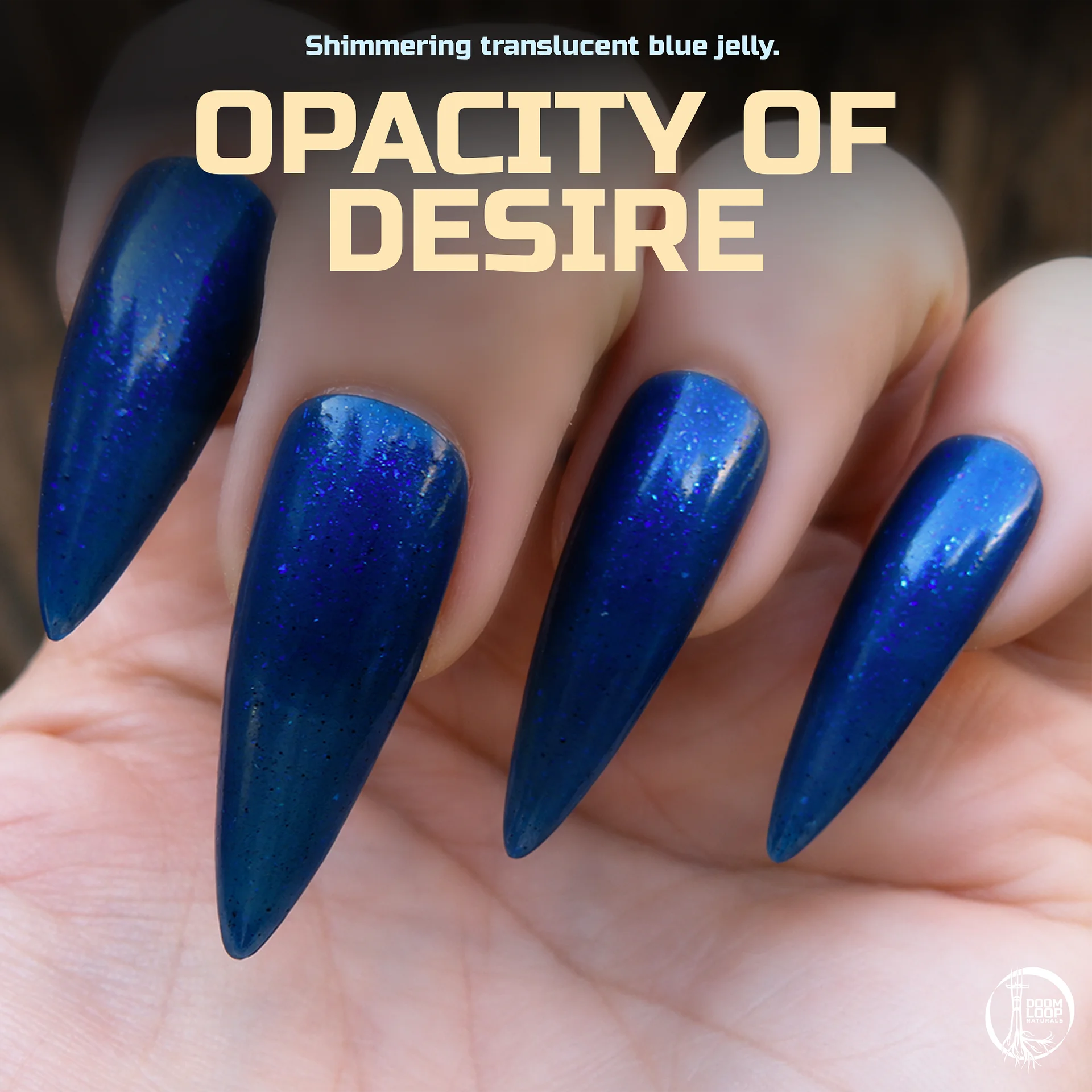OPACITY OF DESIRE - Shimmering Blue Translucent Jelly Nail Polish product image (1)