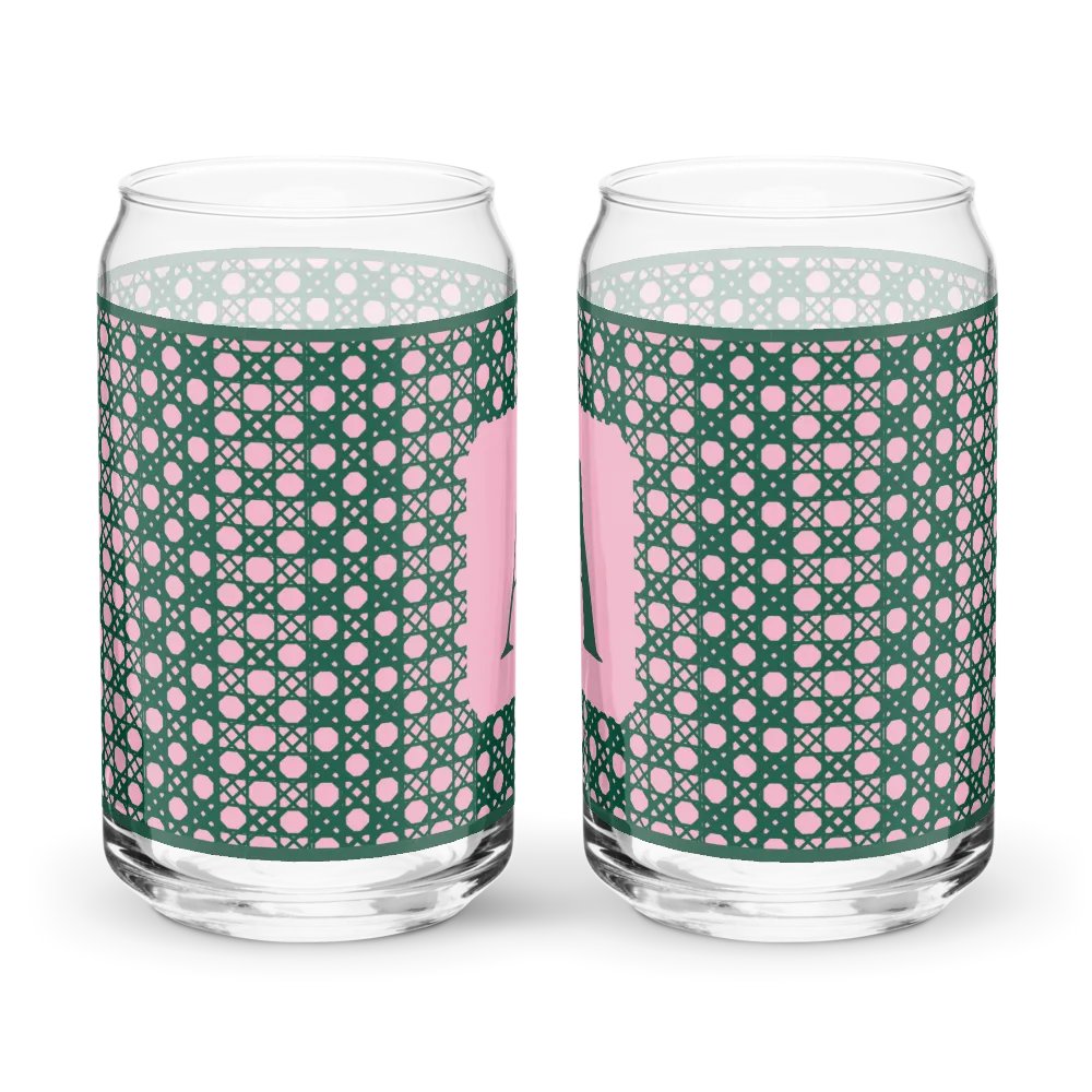 Verdant Garden Monogram A Can-Shaped Glass product image (6)