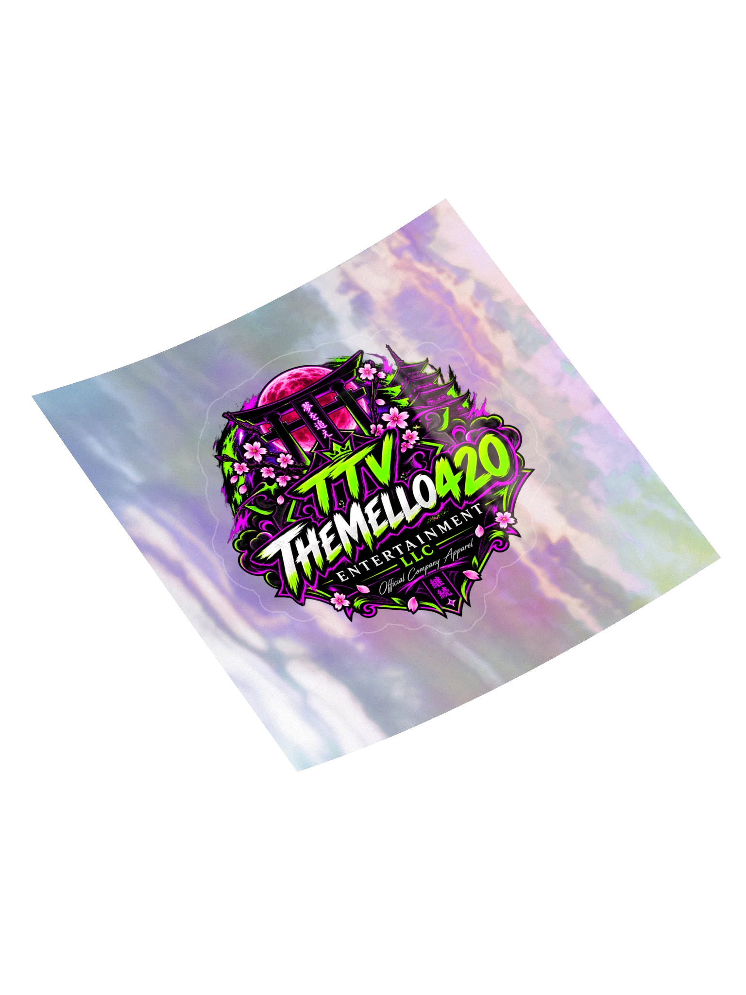 TTVTheMello420 Neon Crest Sticker. product image (4)