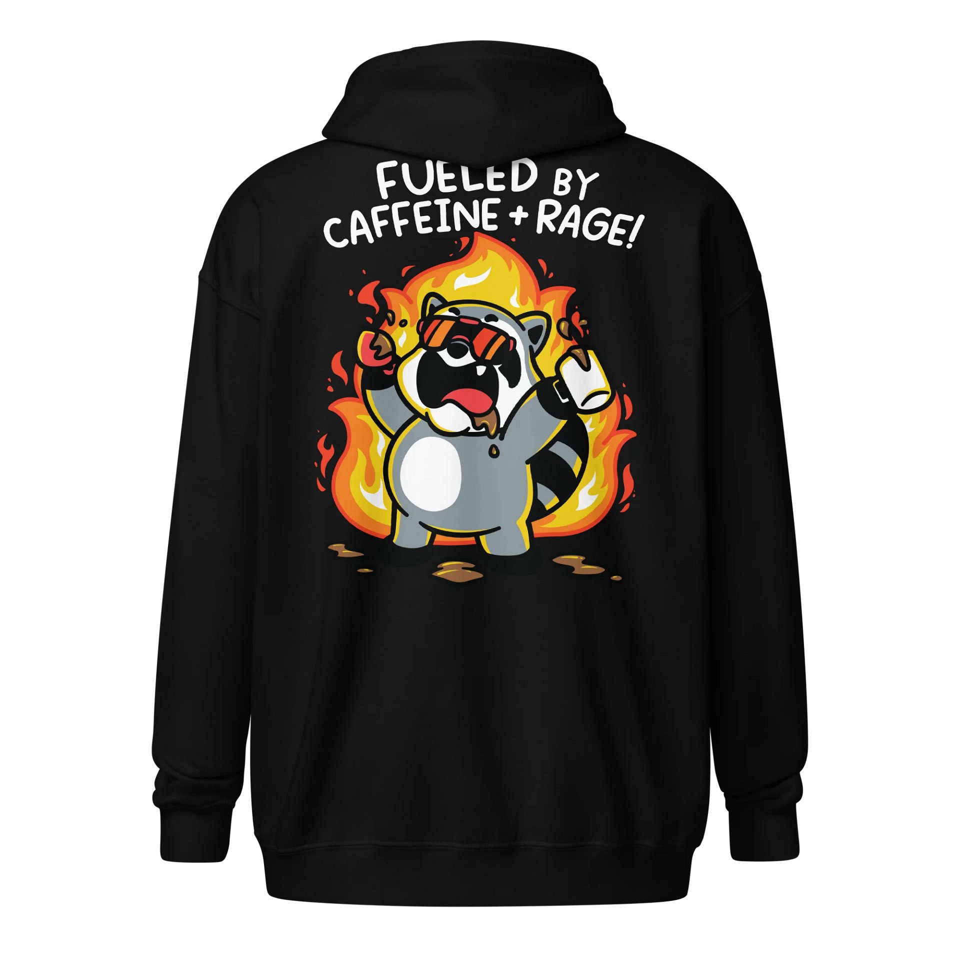 Caffeine & Rage Zipper Hoodie product image (2)