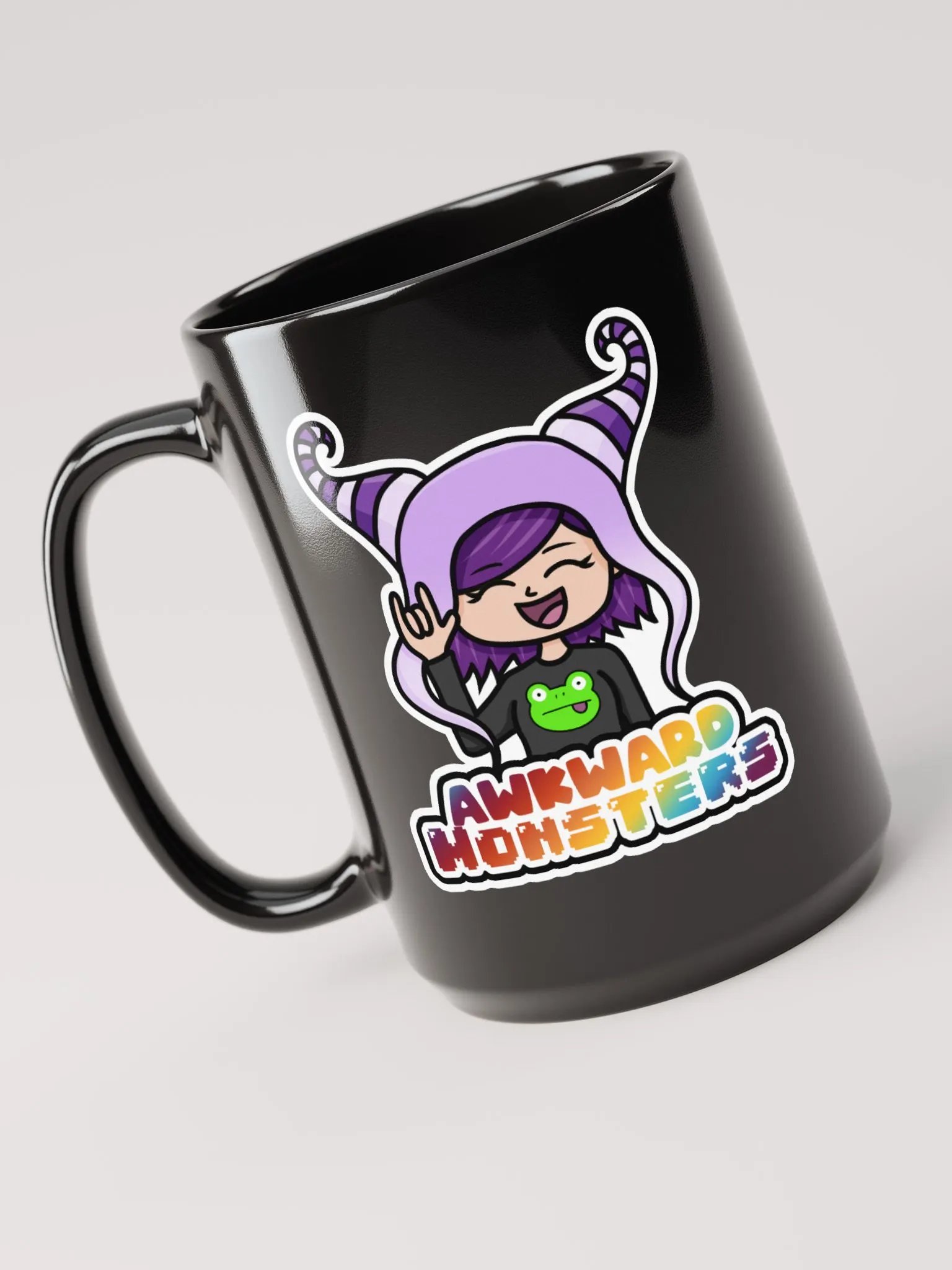 AwkwardMonsters Logo Black Mug product image (4)