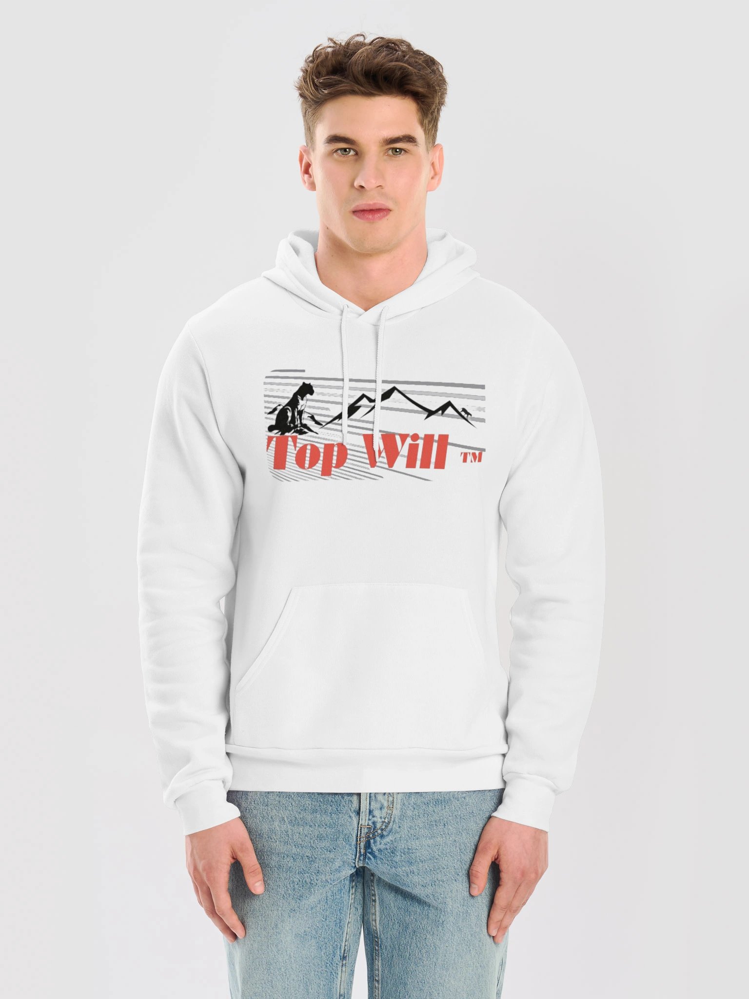 Top Will ™ White & Red Spectrum Hoodie product image (5)