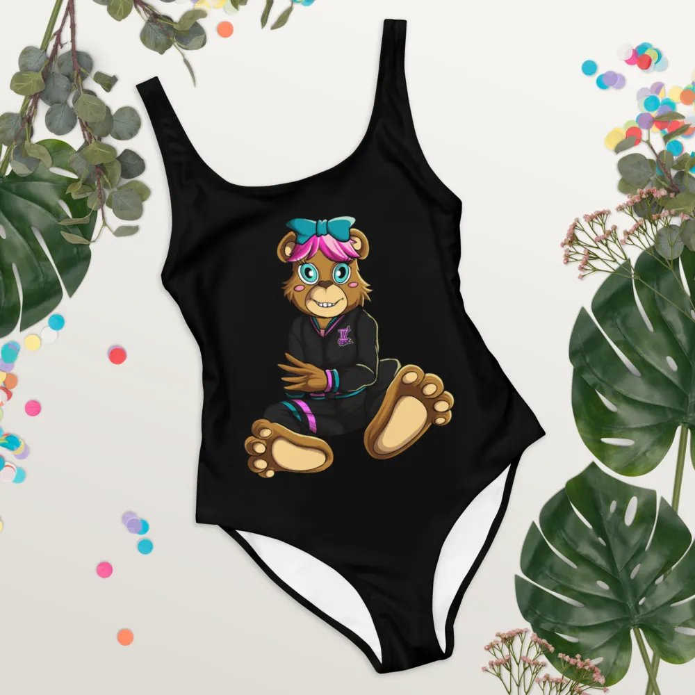 Sitting Girl Bear One Piece Black product image (10)