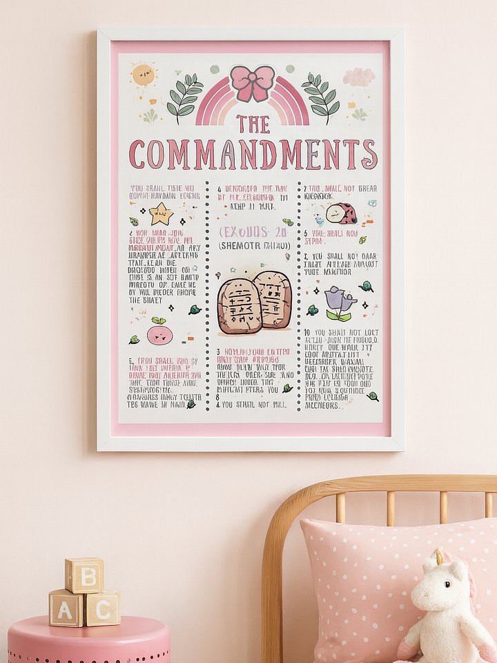 The Commandments (Pink) – Printable Poster (Digital Download) product image (1)