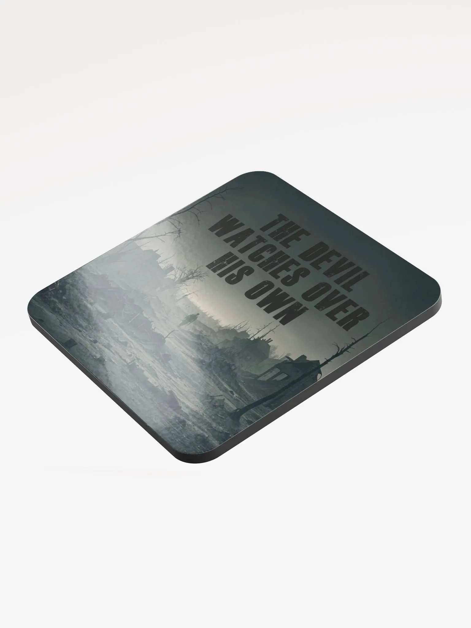 The Devil Watches Over His Own - Glossed Cork Coaster product image (4)