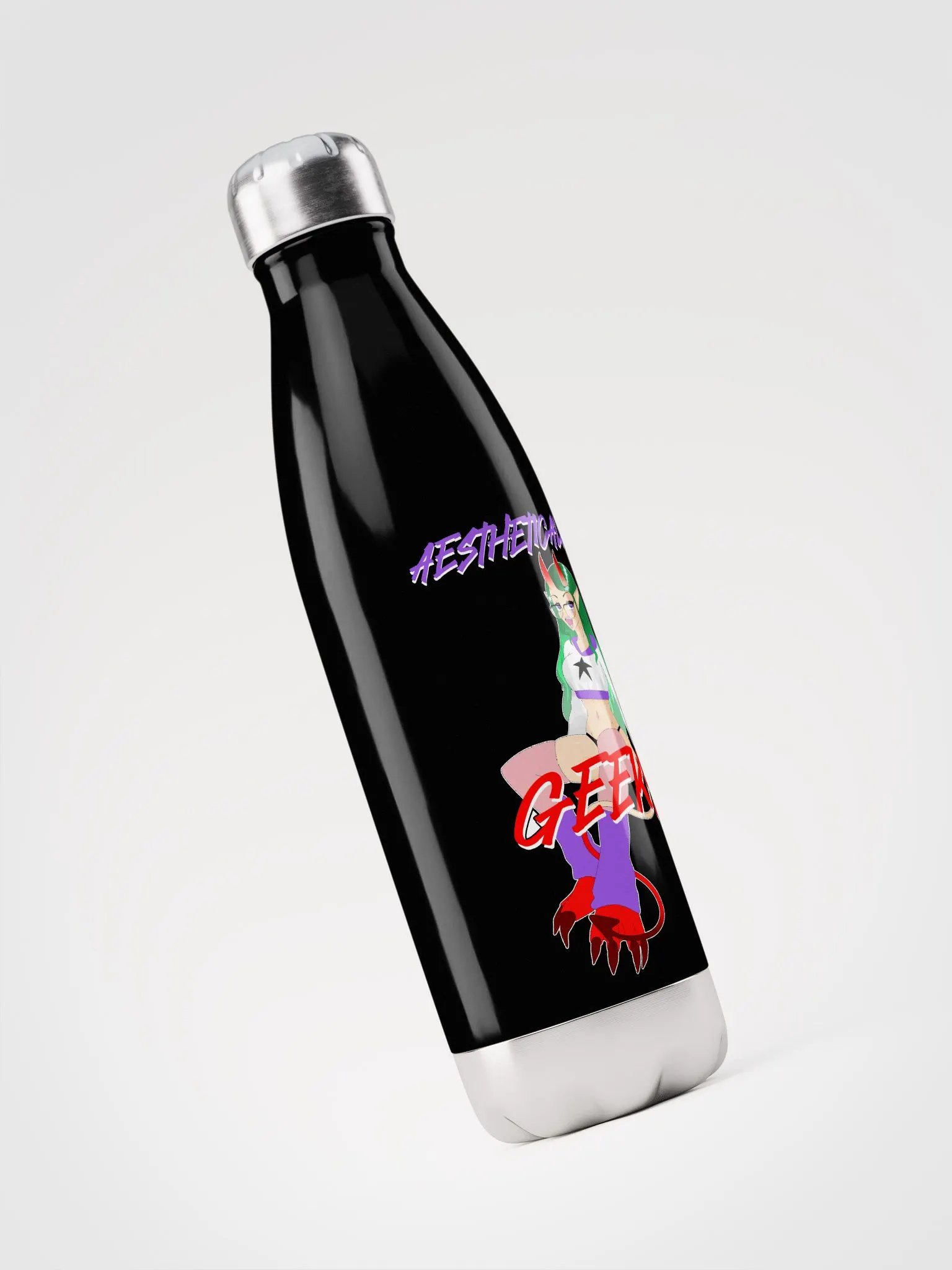Aesthetically Geeky Demon Water Bottle product image (3)