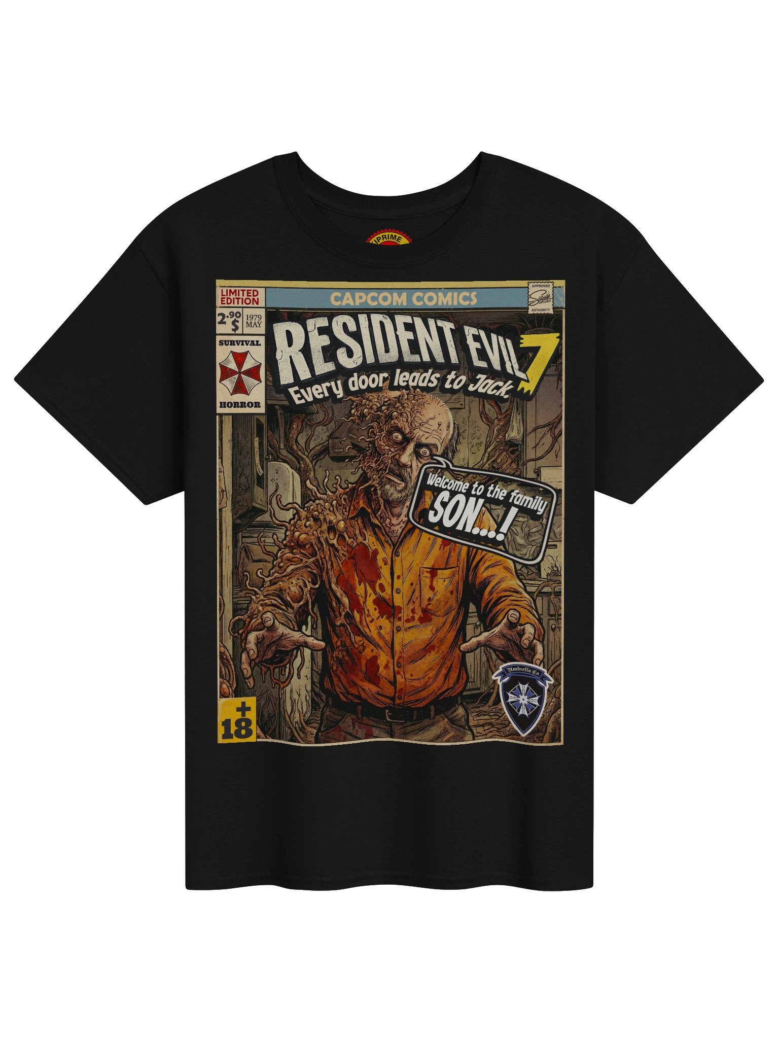 Resident Evil 7 Jack Baker Comic Art T-Shirt product image (1)