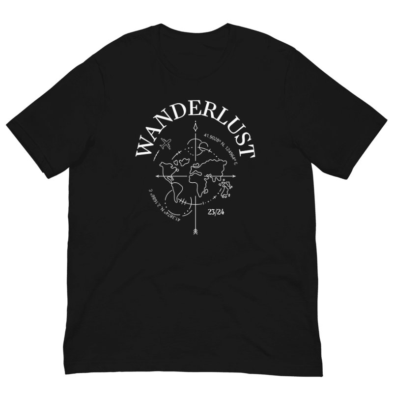 Wanderlust World Map Graphic T-Shirt product image (5)