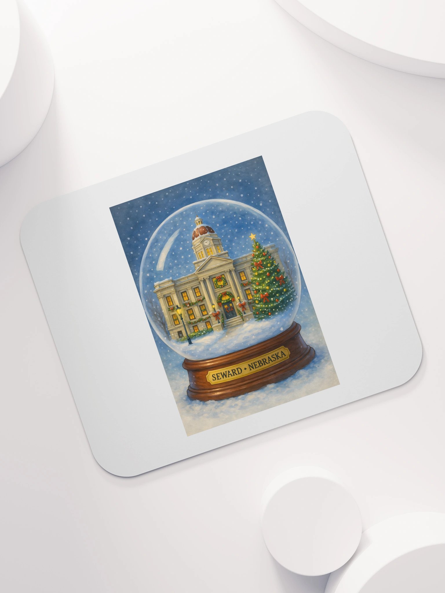 Seward Courthouse Snow Globe Mouse Pad product image (7)