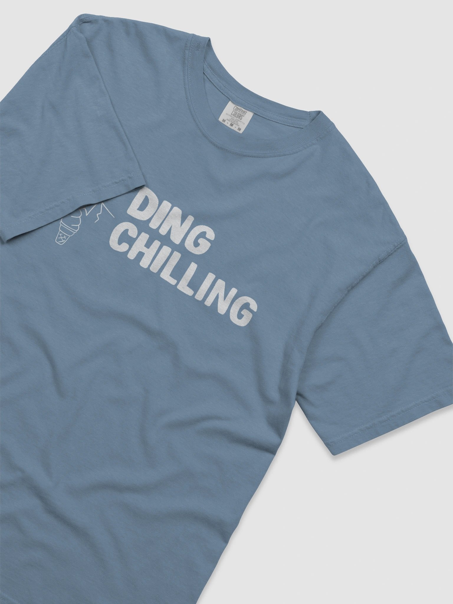 Ding Chilling [4a] – Funny Chess Meme Design | White Line Art for Light Colors | T-Shirt product image (55)