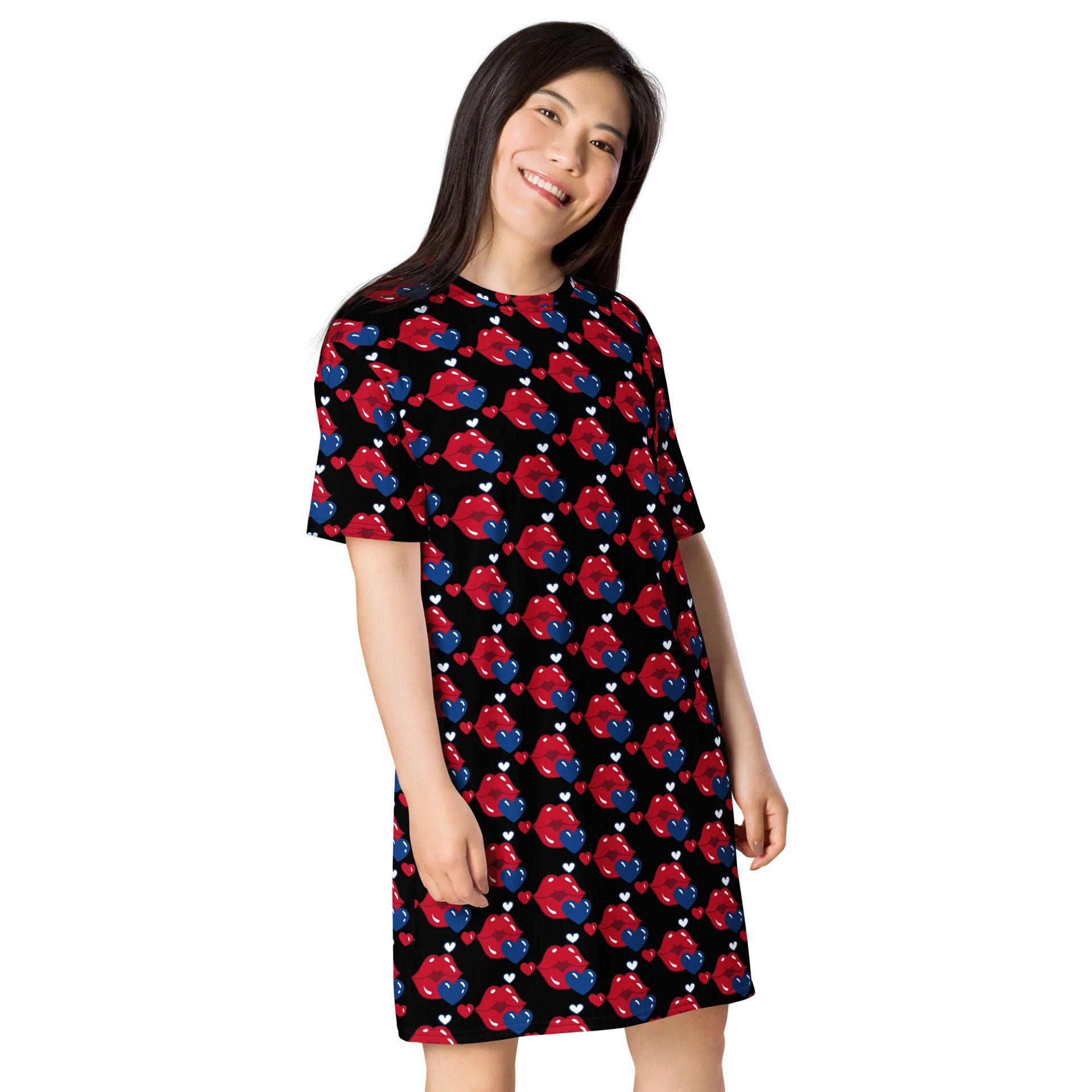 Lip Chic All-Over T-Shirt Dress product image (4)