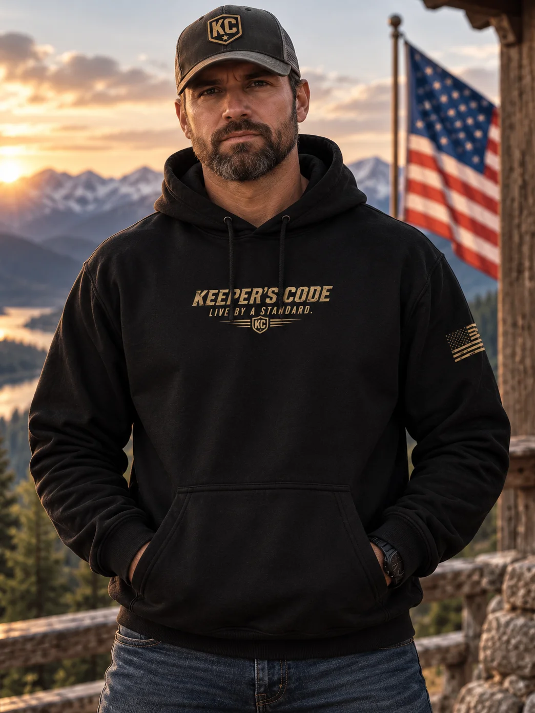 Keeper’s Code™ Men’s CODE 02 Sovereignty Eagle Hoodie product image (1)