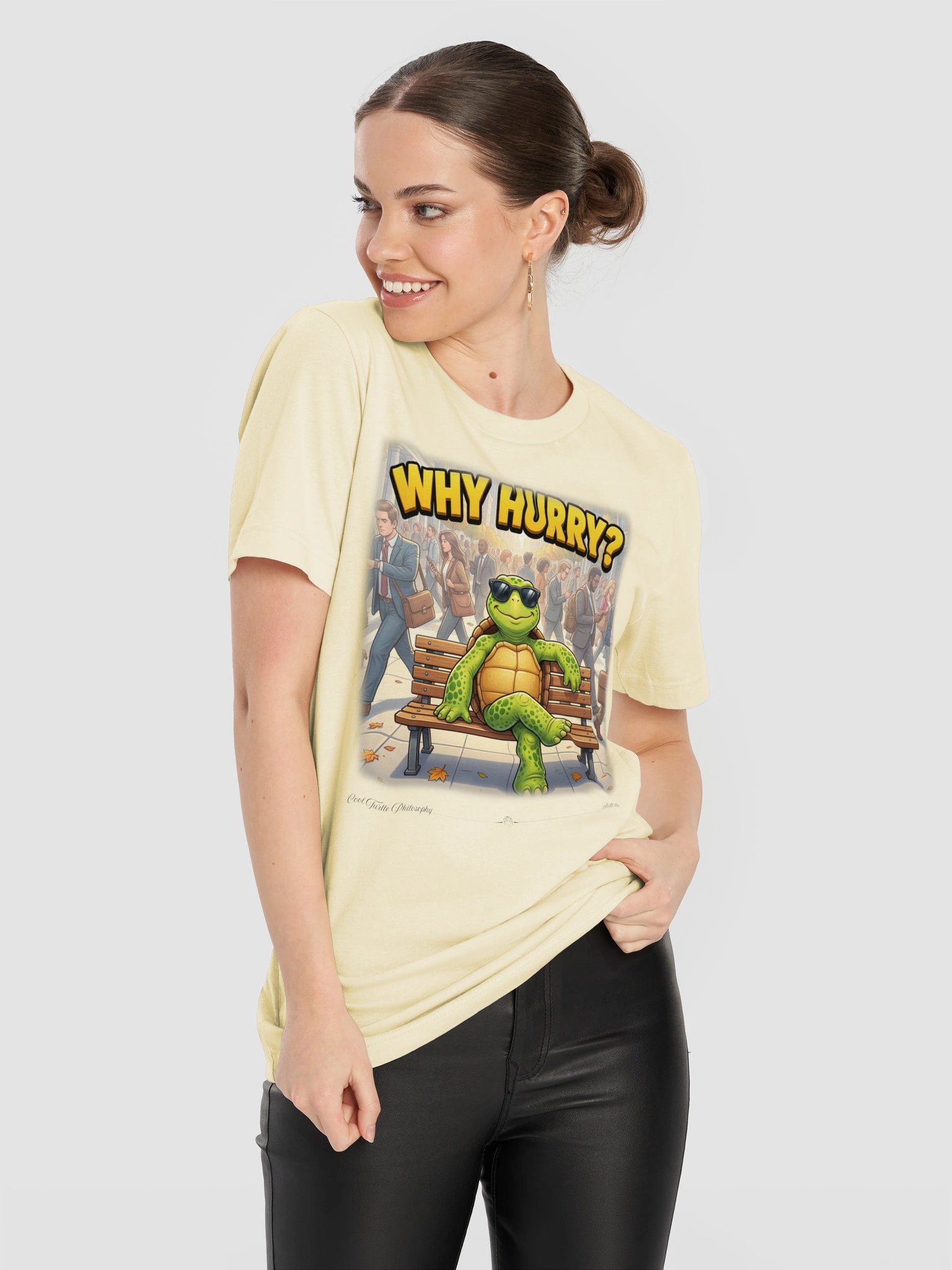 WHY HURRY? Cool Turtle Relaxed City Tee product image (5)