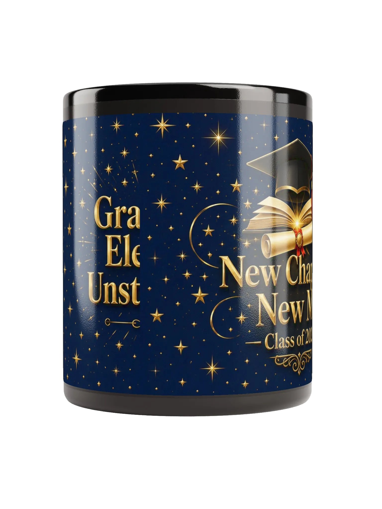 New Chapter, New Me — Black Glossy Graduation Mug 11oz product image (8)