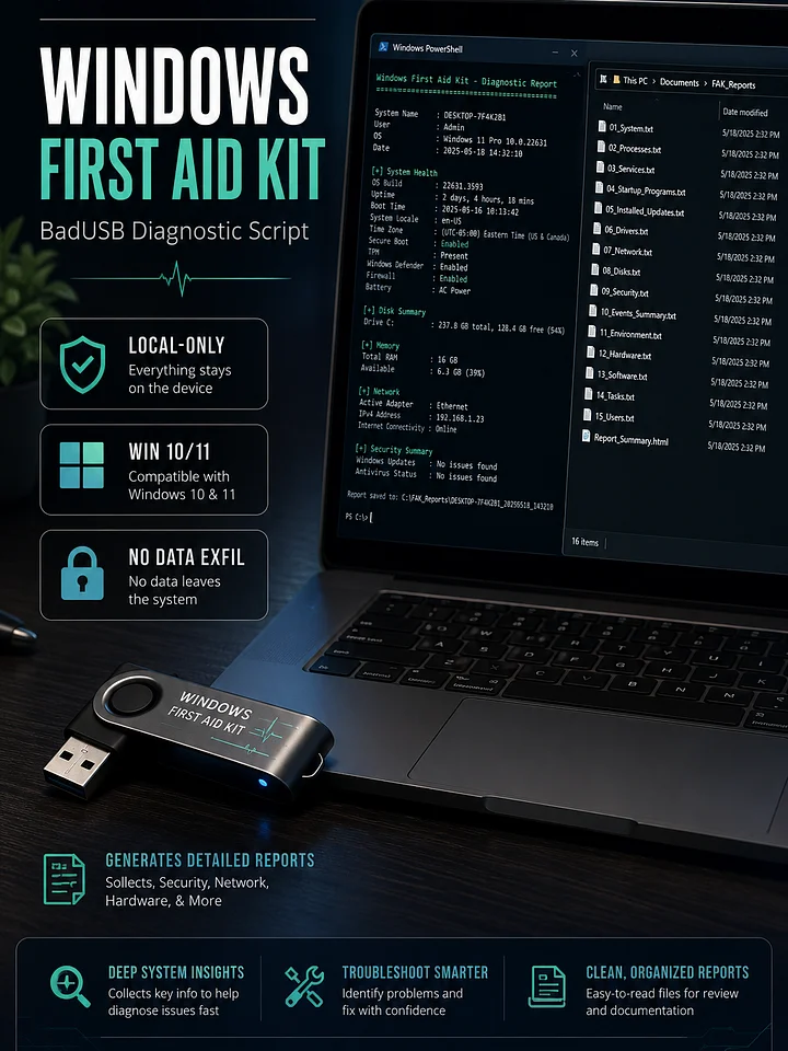 Windows First Aid Kit BadUSB Script product image (1)