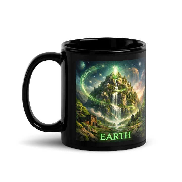 Ethereal Elements- Earth Black Glossy Mug product image (1)