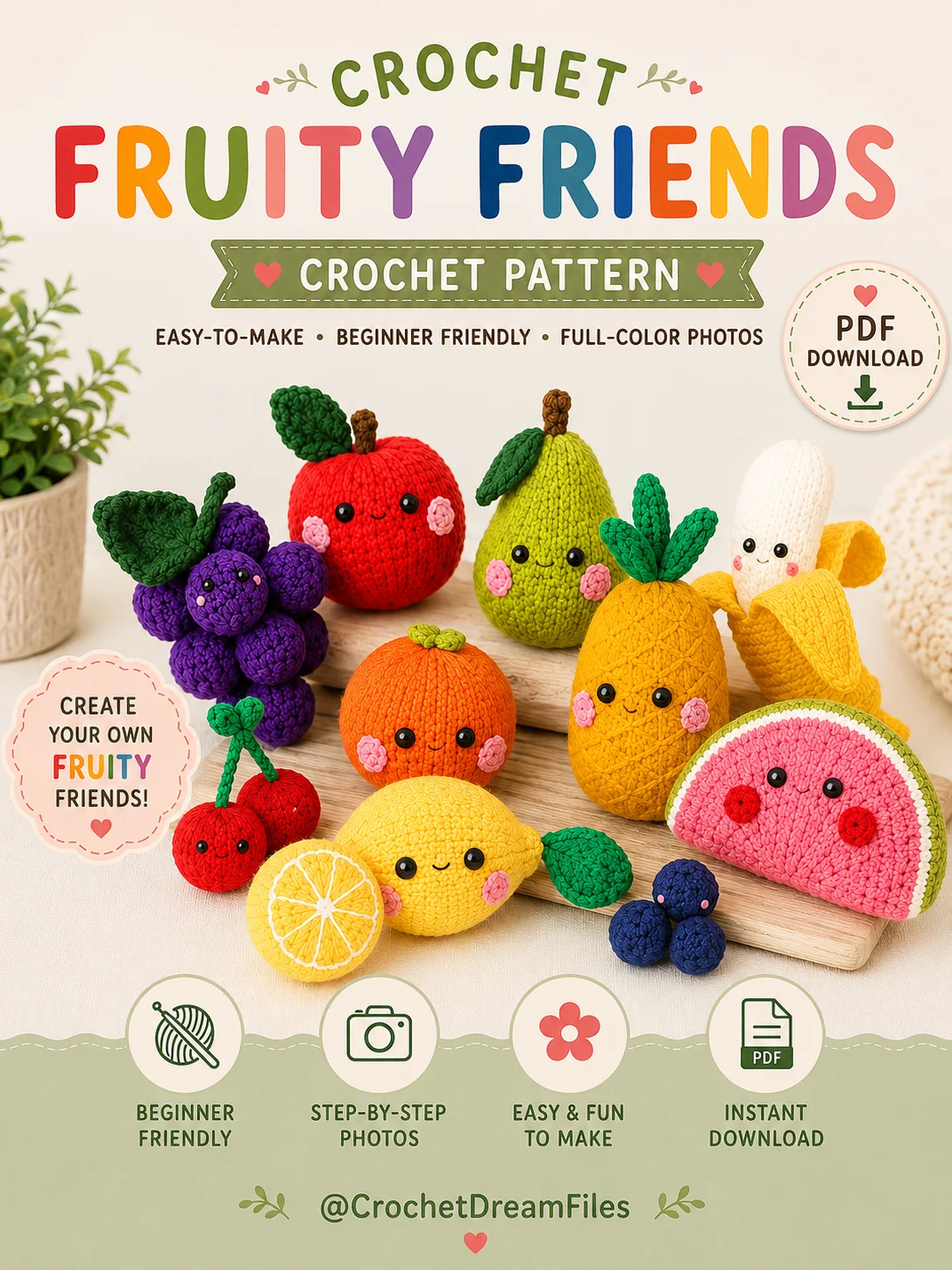 Crochet Fruity Friends Pattern product image (2)