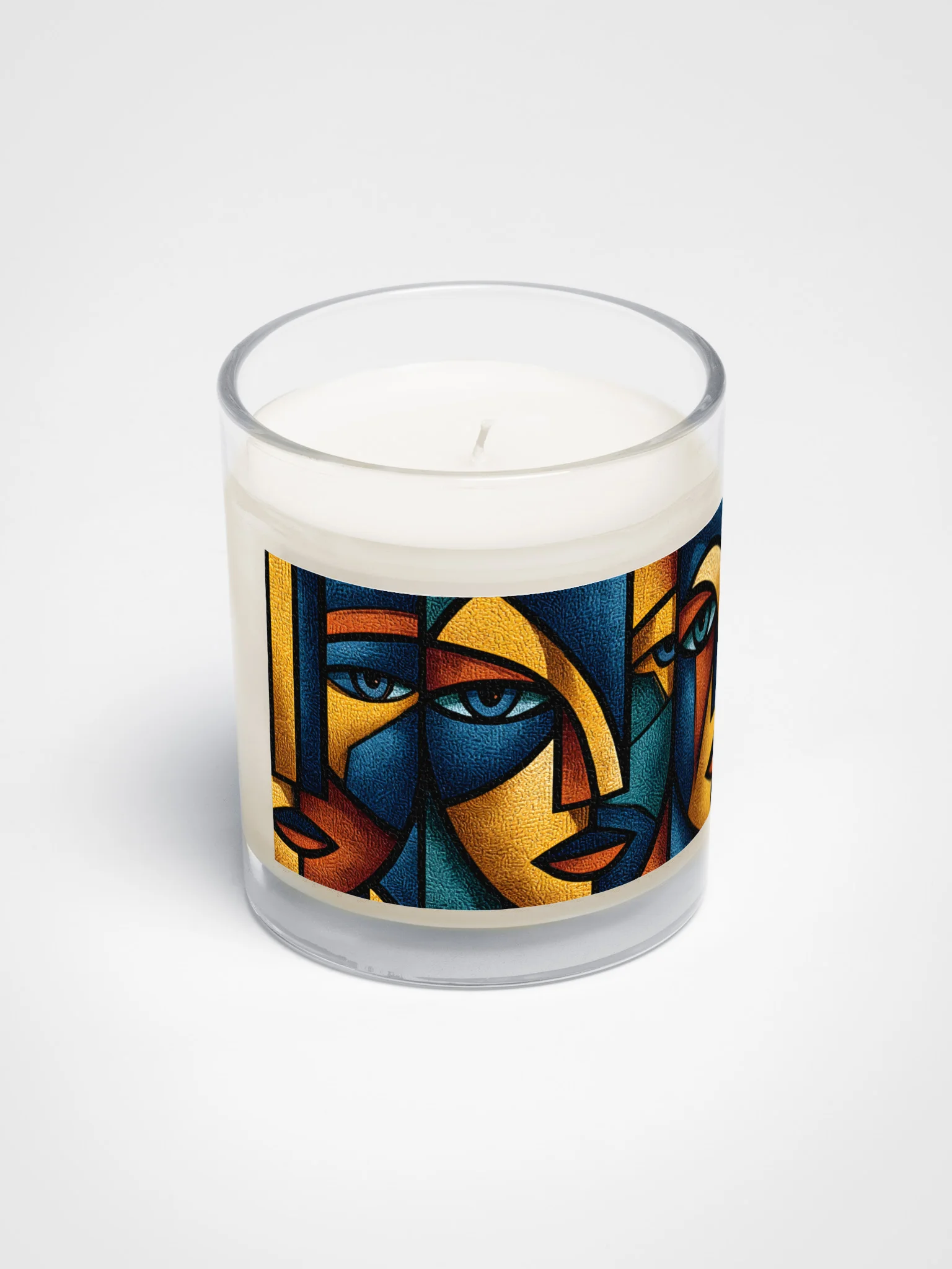 Cubist Faces Clear Jar Candle product image (2)