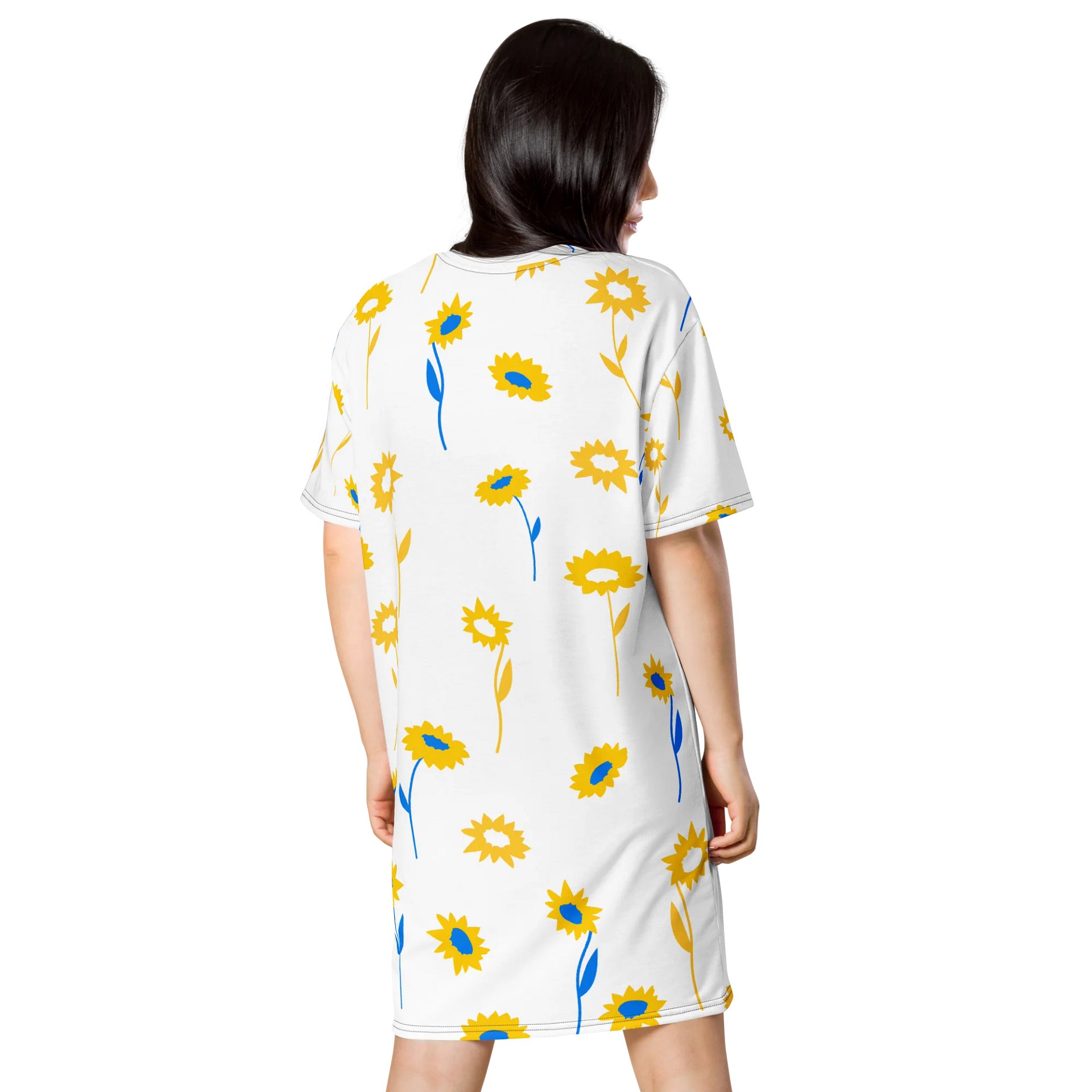 TDS Women's Oversized Sunflower Print T-Shirt Dress product image (2)