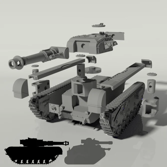 Grim Churchill Main Battle Tank STLs product image (5)