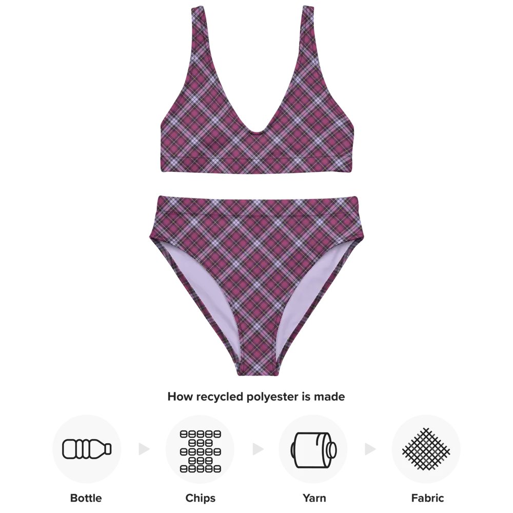 Bright Purple Plaid Bikini product image (10)