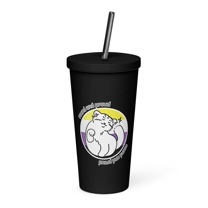 Round and Proud Manul Pride Nonbinary Version - Insulated Tumbler product image (1)