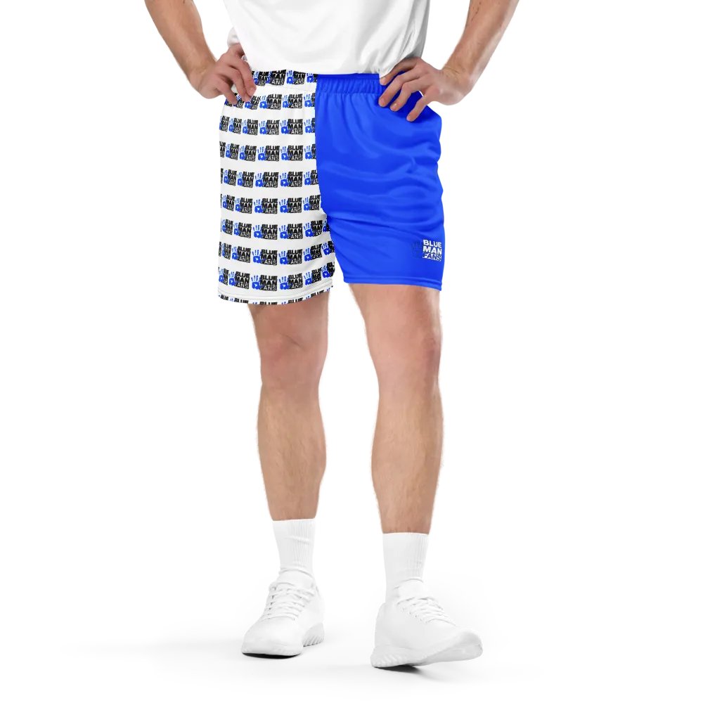 Blue Man Fans Hand Print Mesh Athletic Shorts with Pocket product image (1)