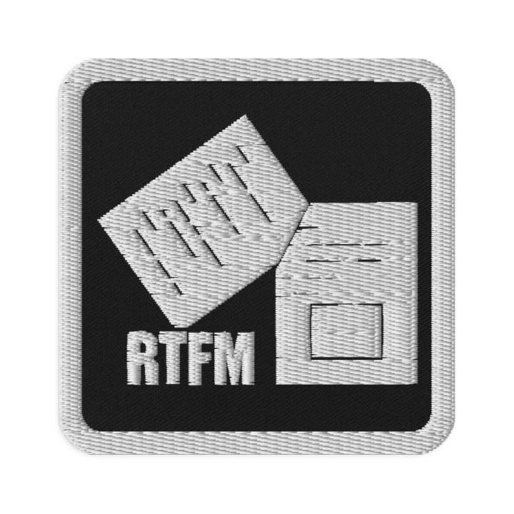 RTFM Embroidered Patch product image (1)